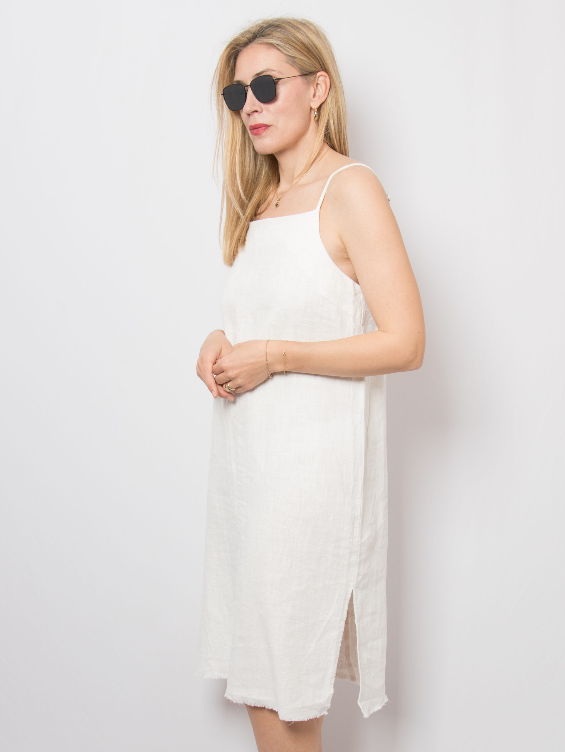 Vintage White Linen Slip Dress Vintage White Linen Slip Dress - Image 3