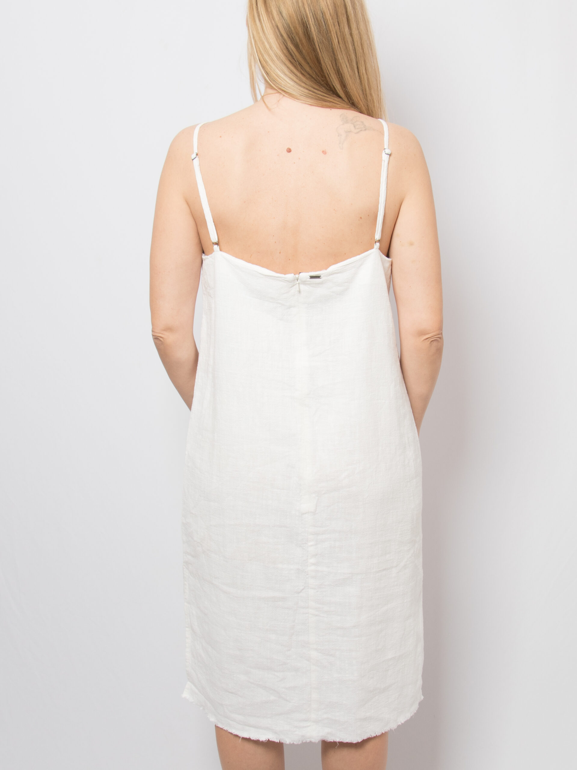 Vintage White Linen Slip Dress Vintage White Linen Slip Dress - Image 4