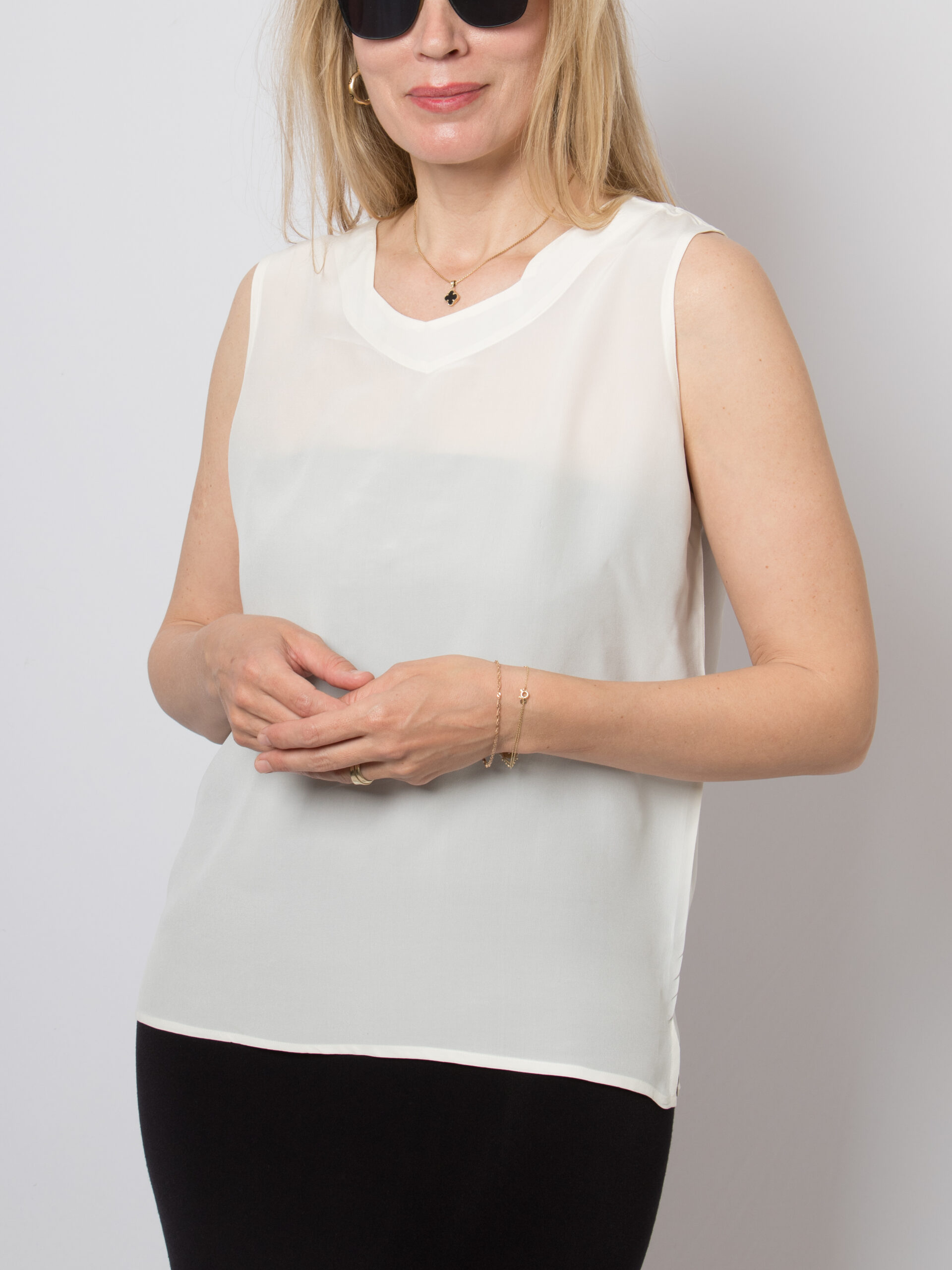 Vintage Ivory Silk Tank Top Vintage Ivory Silk Tank Top - Image 2
