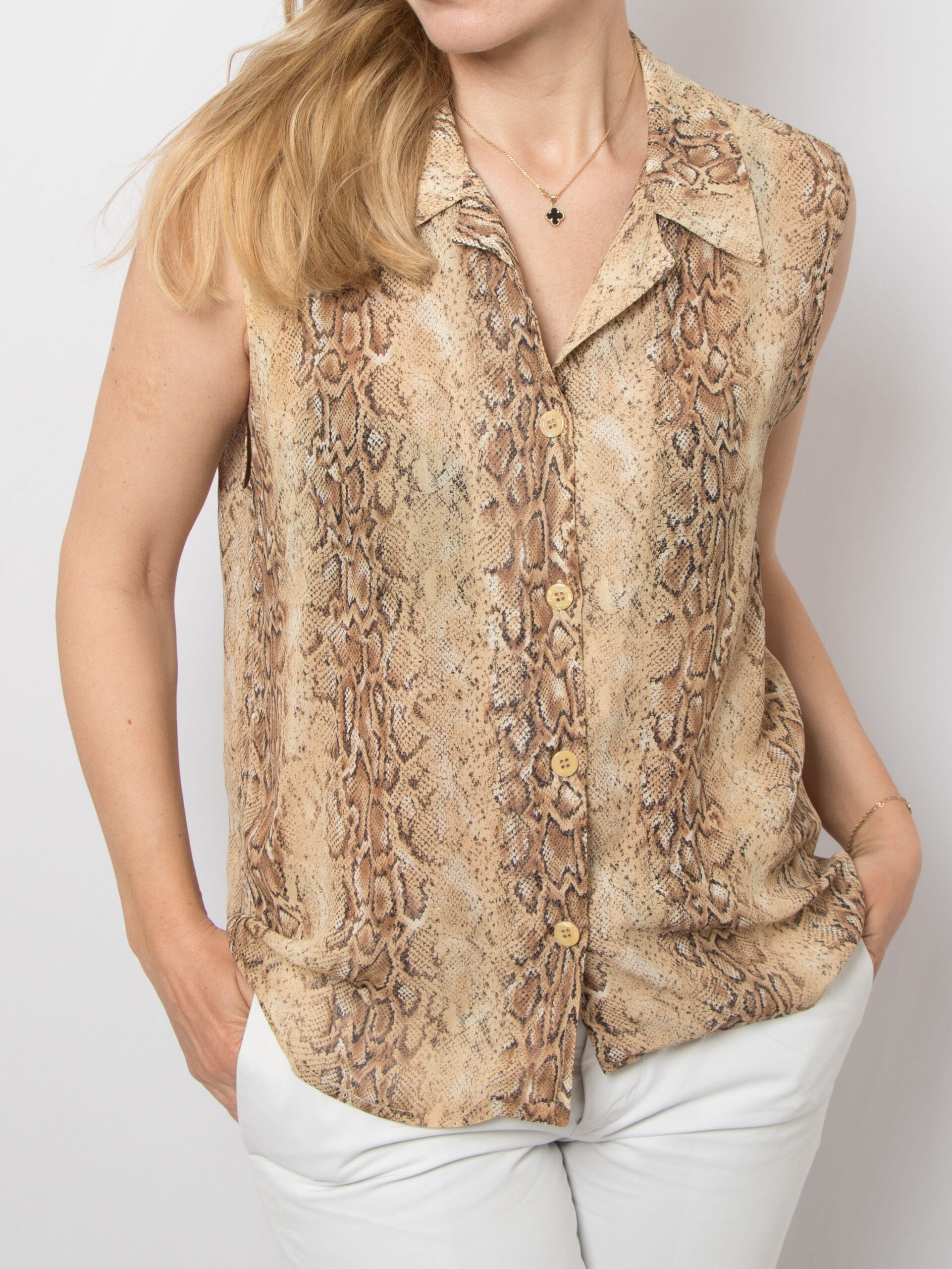 Alba Fornari Snake Print Blouse Alba Fornari Snake Print Blouse - Image 4
