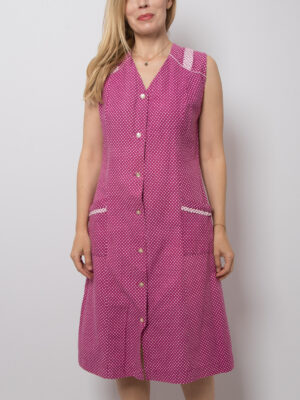 Vintage Purple Polka House Dress