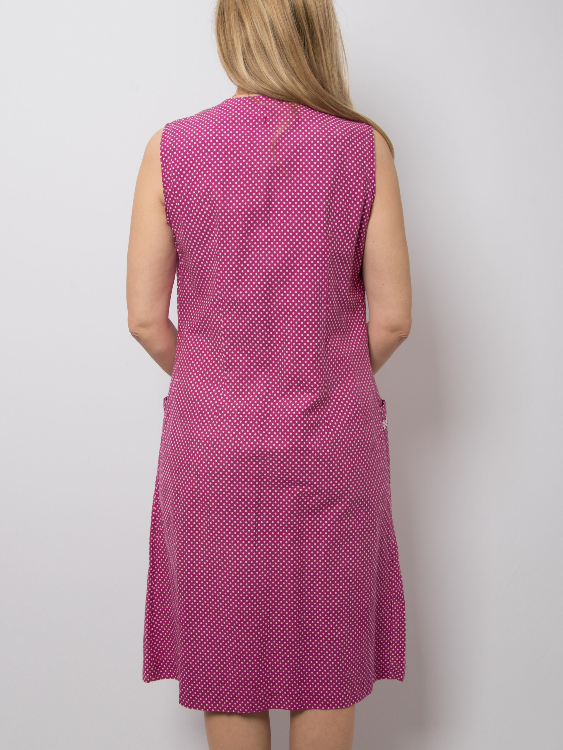 Vintage Purple Polka House Dress Vintage Purple Polka House Dress - Image 3