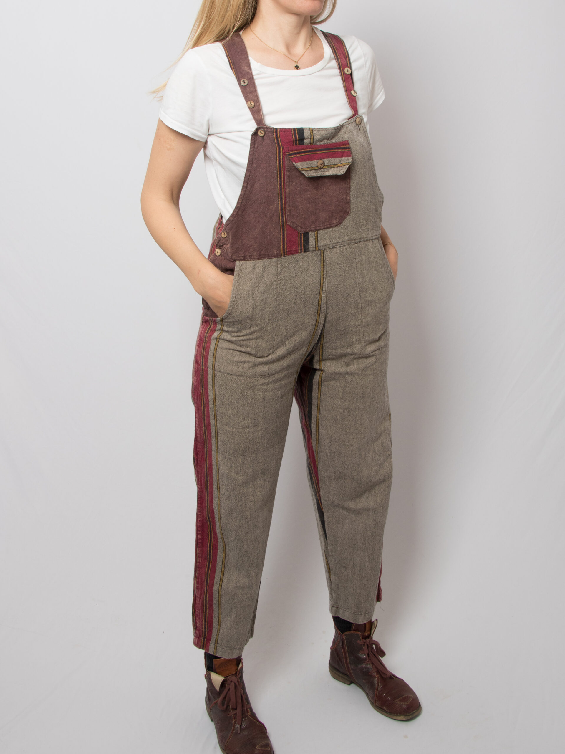 Vintage Patchwork Dungarees Overall Vintage Patchwork Dungarees Overall - Image 5