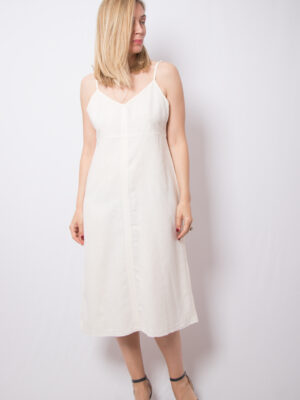 Elizabeth Emanuel Ivory Midi Slip Dress