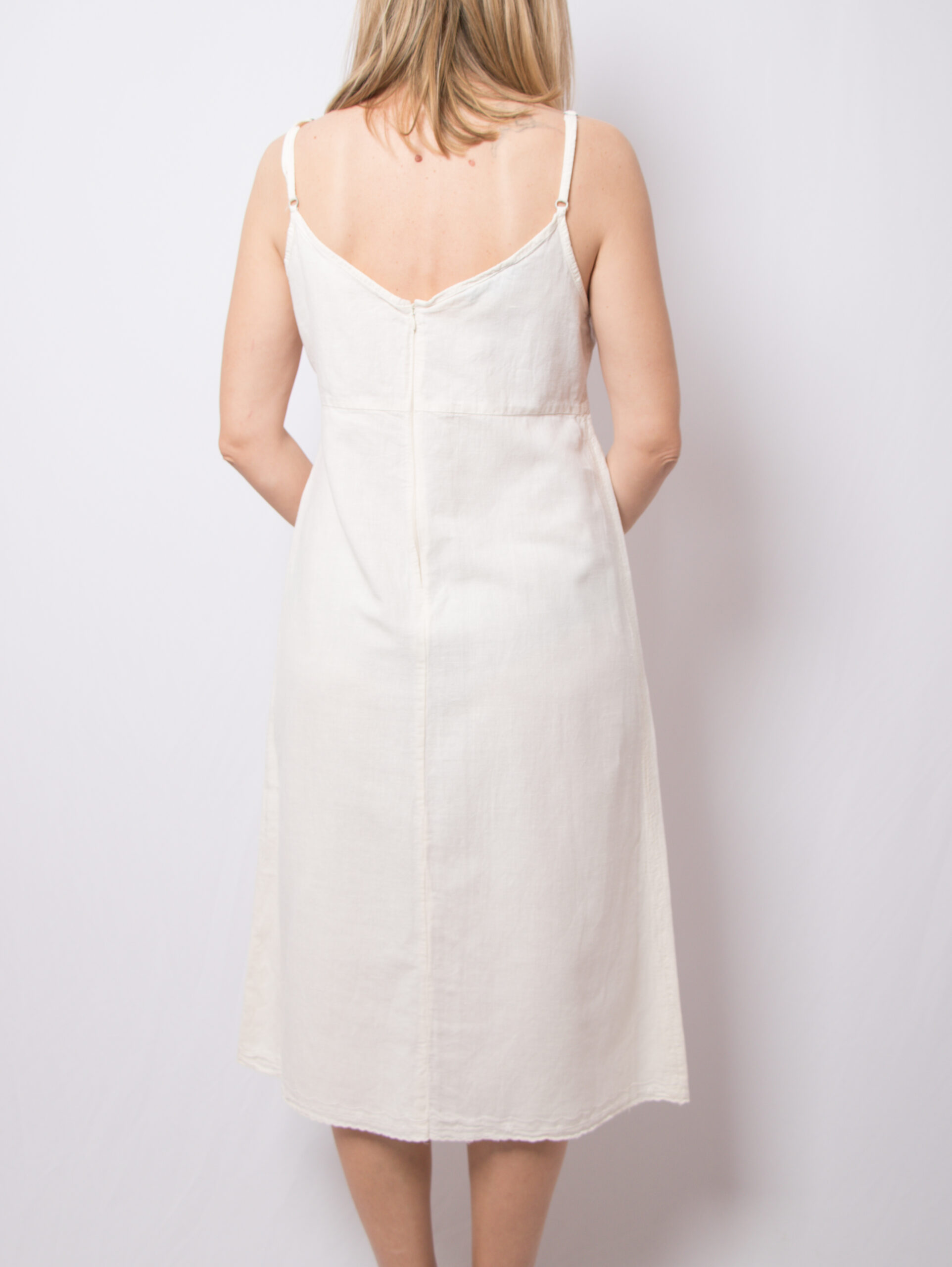 Elizabeth Emanuel Ivory Midi Slip Dress Elizabeth Emanuel Ivory Midi Slip Dress - Image 3