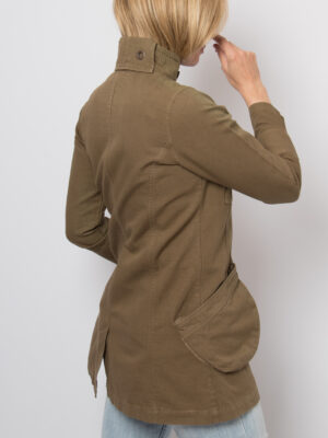 DKNY Olive Utility Jacket with Oversized Pockets