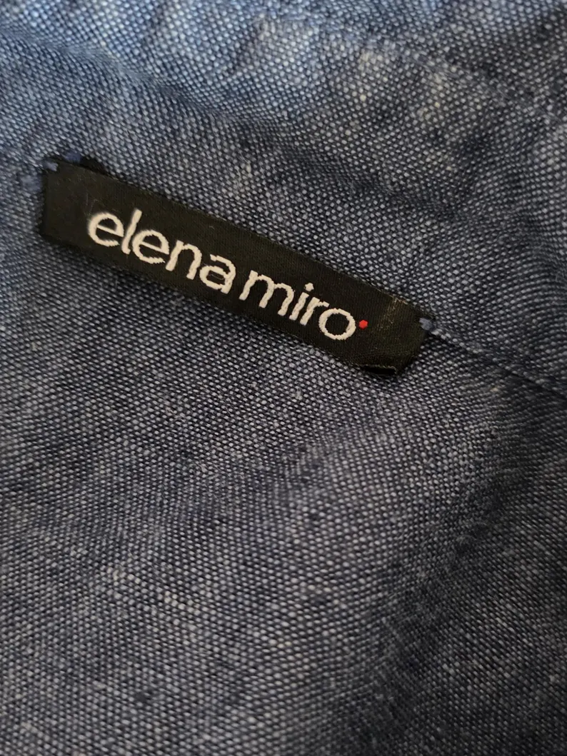 Elena Miro Blue Linen Shirt Elena Miro Blue Linen Shirt - Image 6