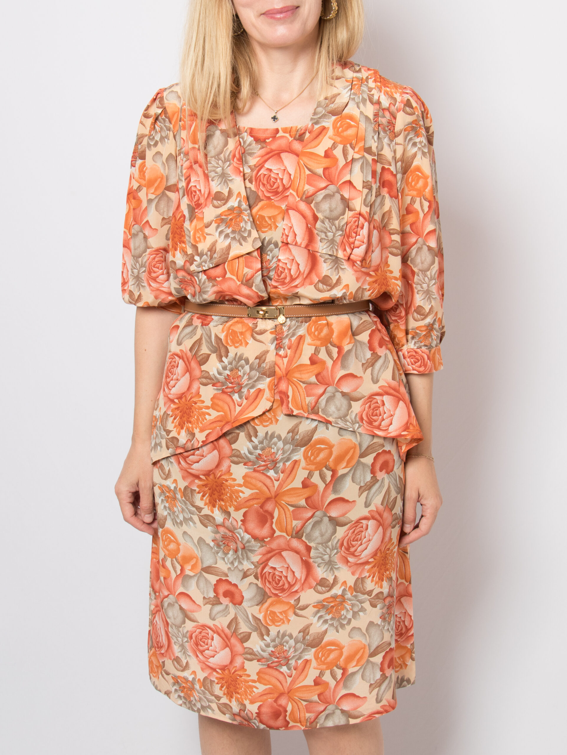 Gabriella Medici Vintage Floral Silk Dress Gabriella Medici Vintage Floral Silk Dress - Image 4