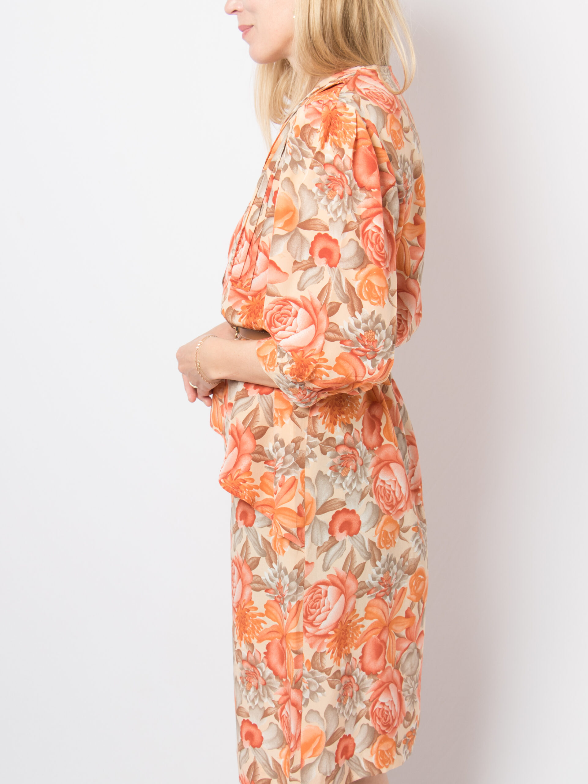 Gabriella Medici Vintage Floral Silk Dress Gabriella Medici Vintage Floral Silk Dress - Image 3