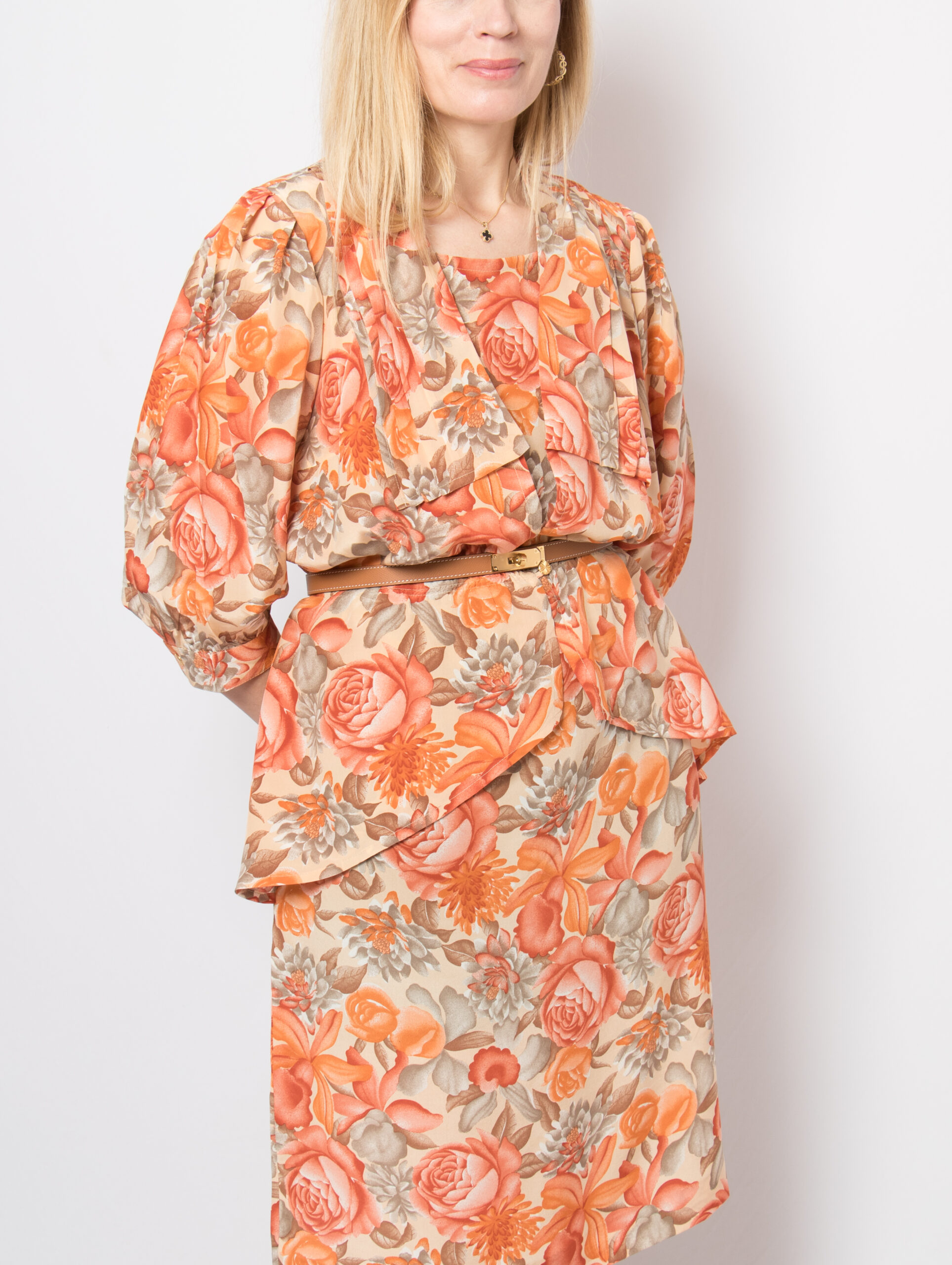 Gabriella Medici Vintage Floral Silk Dress Gabriella Medici Vintage Floral Silk Dress