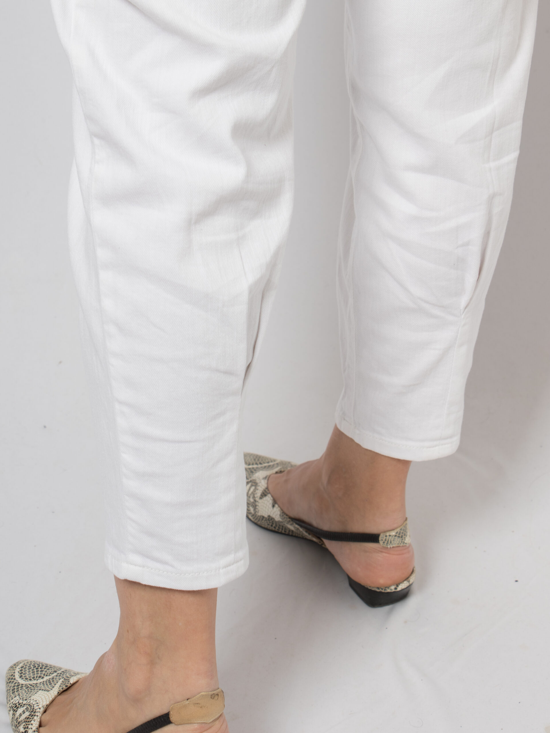 PNTS White High Waist Mom Trousers PNTS White High Waist Mom Trousers - Image 5