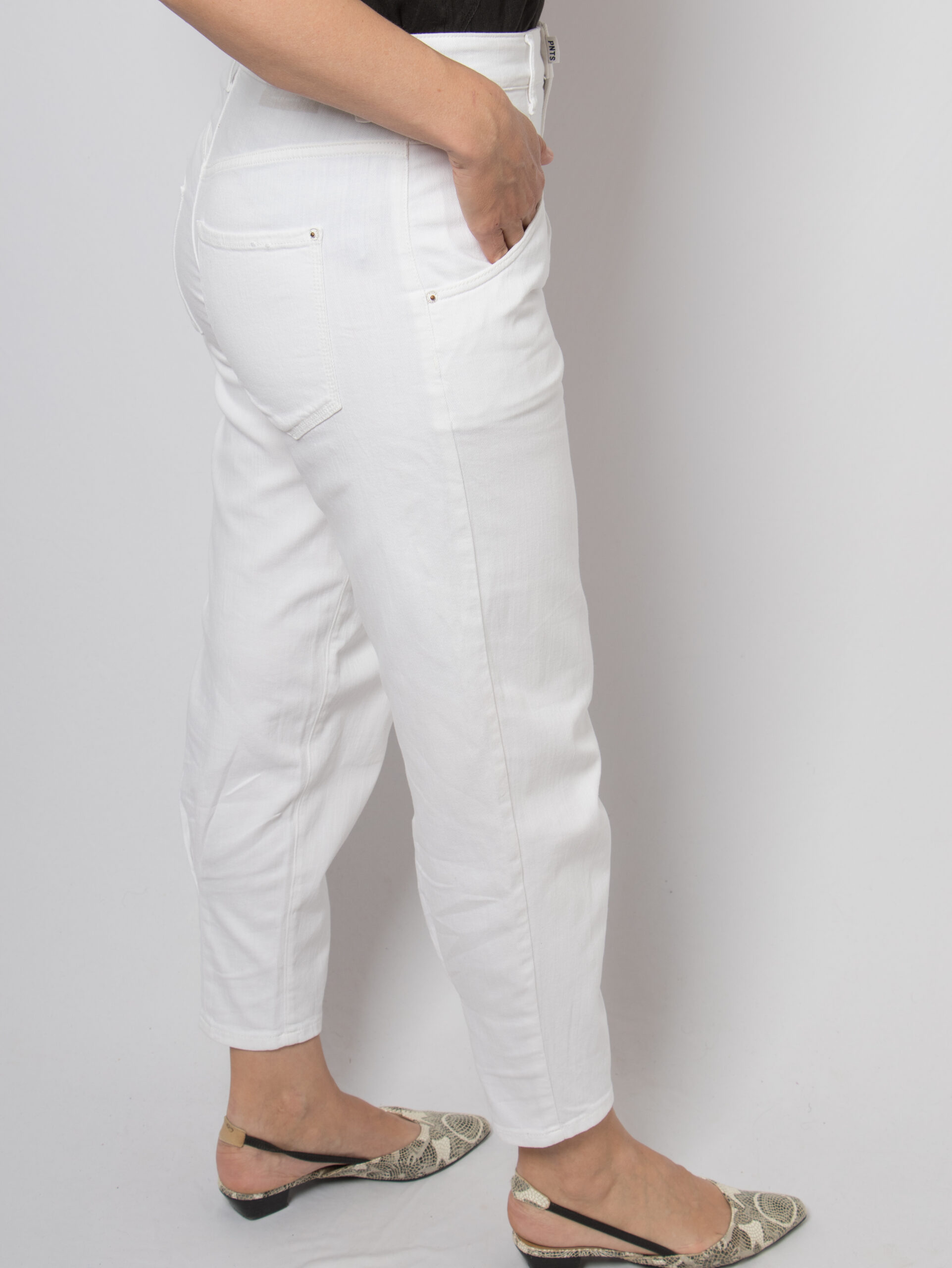 PNTS White High Waist Mom Trousers PNTS White High Waist Mom Trousers - Image 7