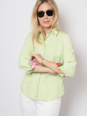 Peter Hahn Green Gingham Shirt