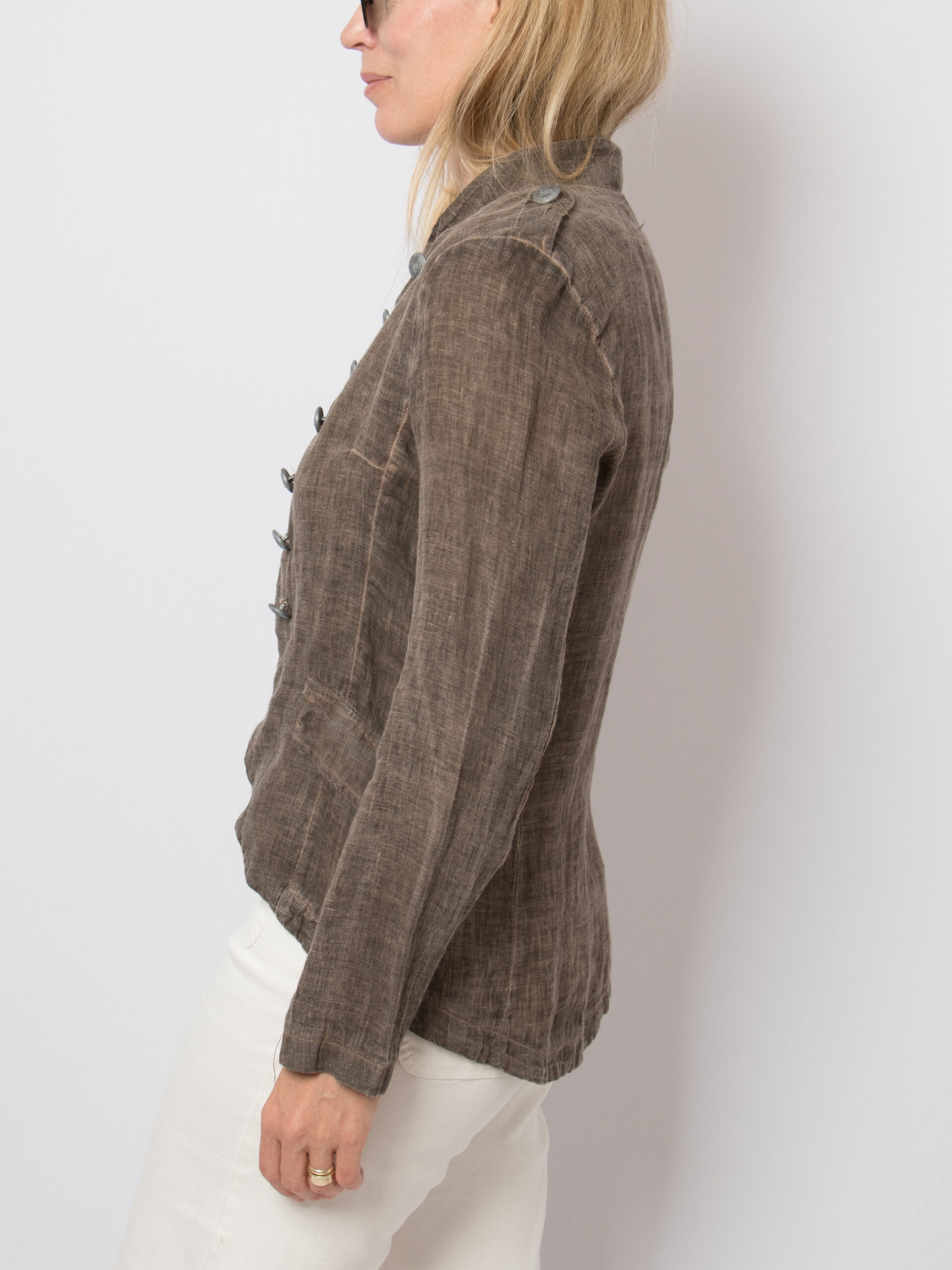 Nina Loca Roma Linen Military Jacket Nina Loca Roma Linen Military Jacket - Image 4