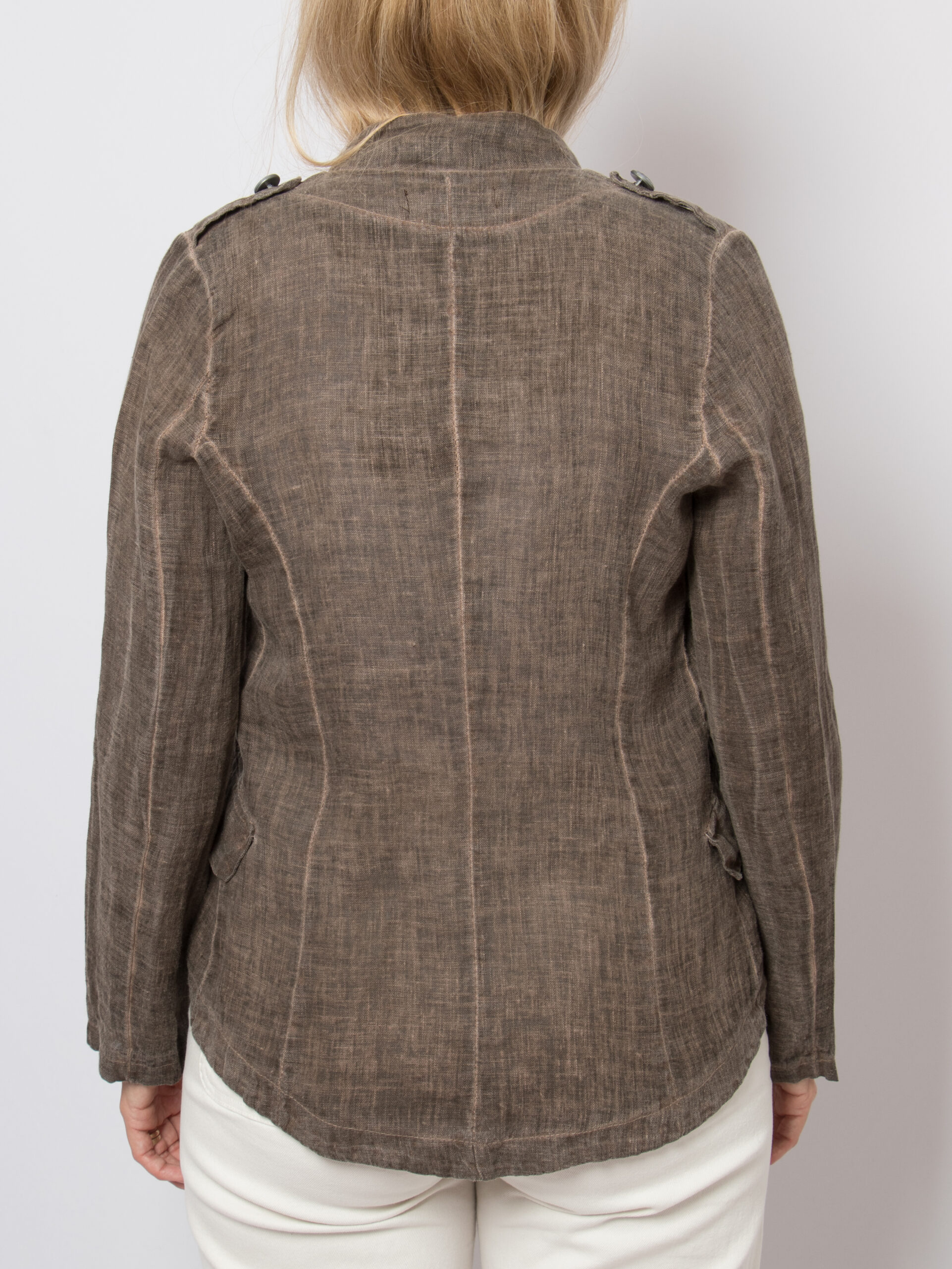 Nina Loca Roma Linen Military Jacket Nina Loca Roma Linen Military Jacket - Image 5