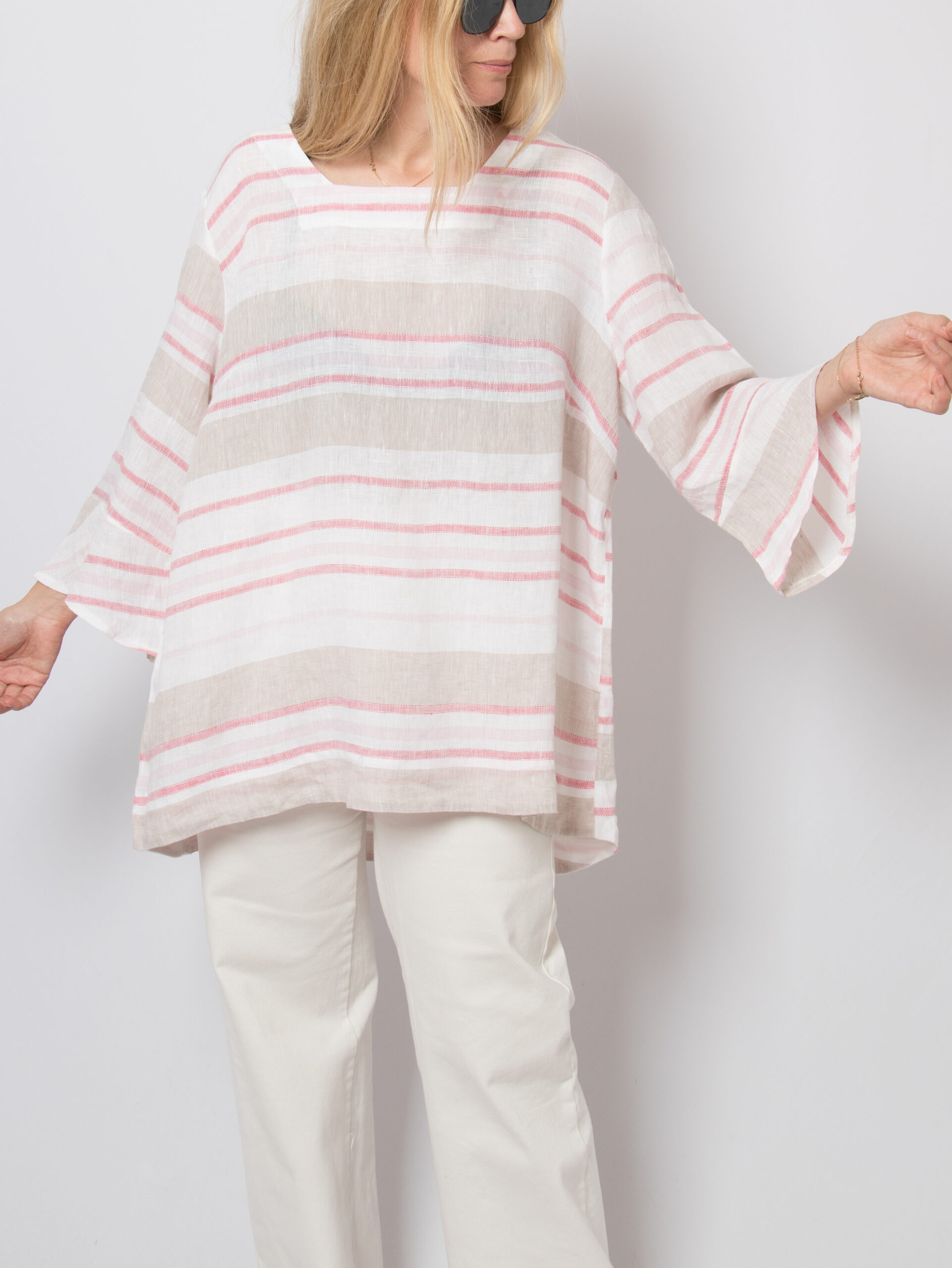Vintage Striped Linen Tunic Resort Vintage Striped Linen Tunic Resort - Image 8
