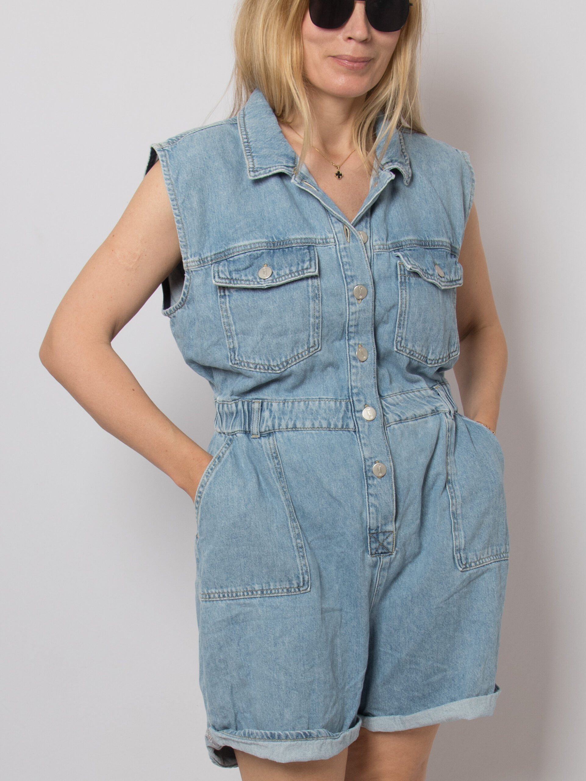 90s Denim Romper Jinglers by CA 90s Denim Romper Jinglers by CA