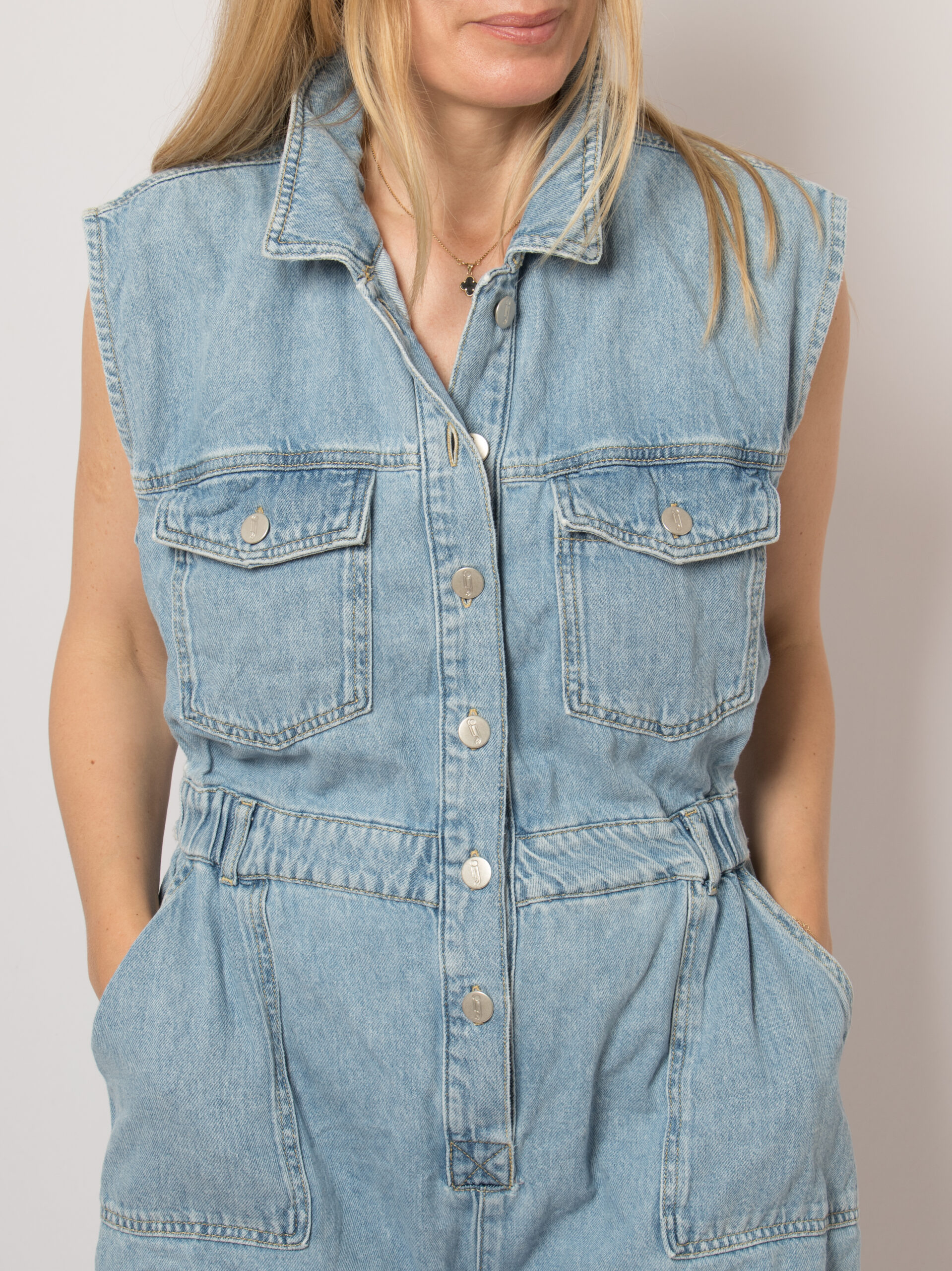90s Denim Romper Jinglers by CA 90s Denim Romper Jinglers by CA - Image 5
