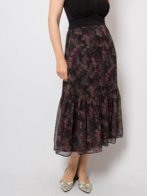 Vintage Ralph Lauren Floral Midi Skirt