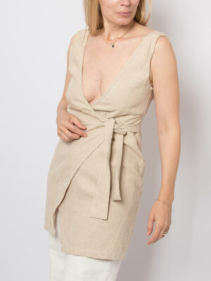 SIR. Linen Wrap Tunic Size S