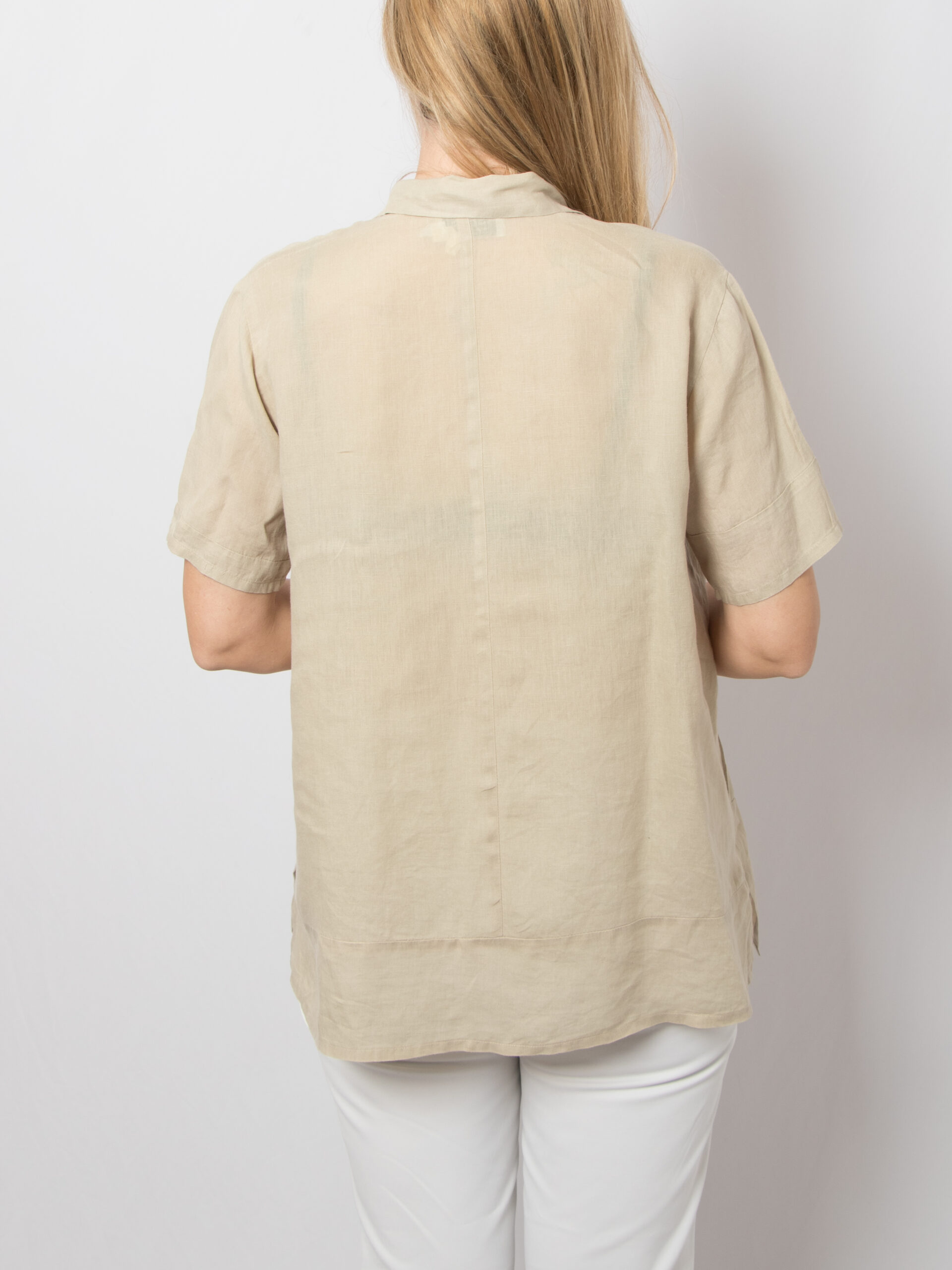 ASPESI Vintage Khaki Linen Shirt ASPESI Vintage Khaki Linen Shirt - Image 4