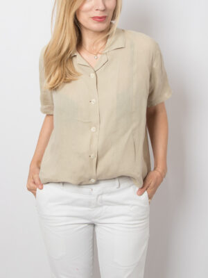 ASPESI Vintage Khaki Linen Shirt