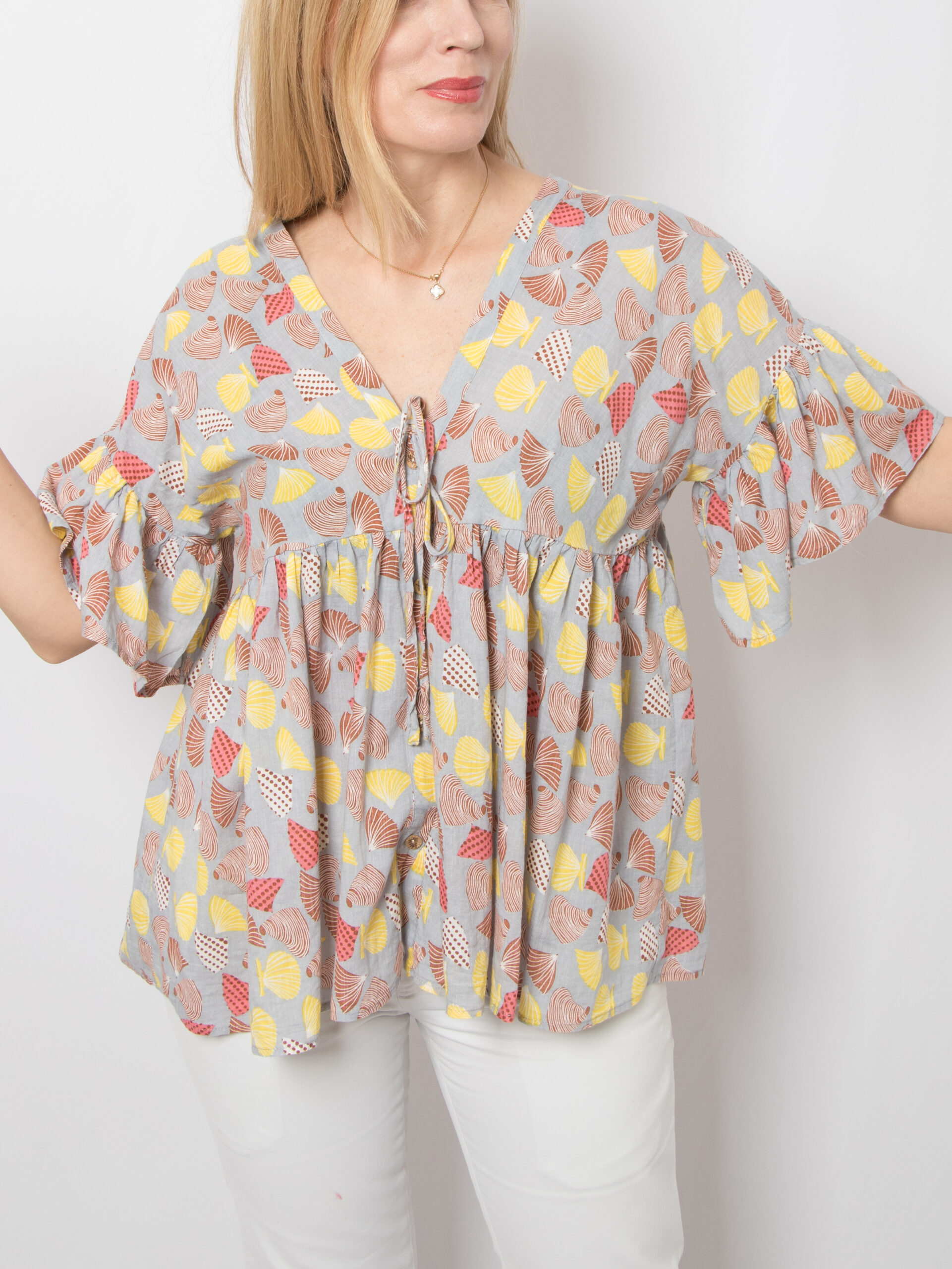 Proposta Shell Ruffle Sleeve Blouse Proposta Shell Ruffle Sleeve Blouse - Image 3