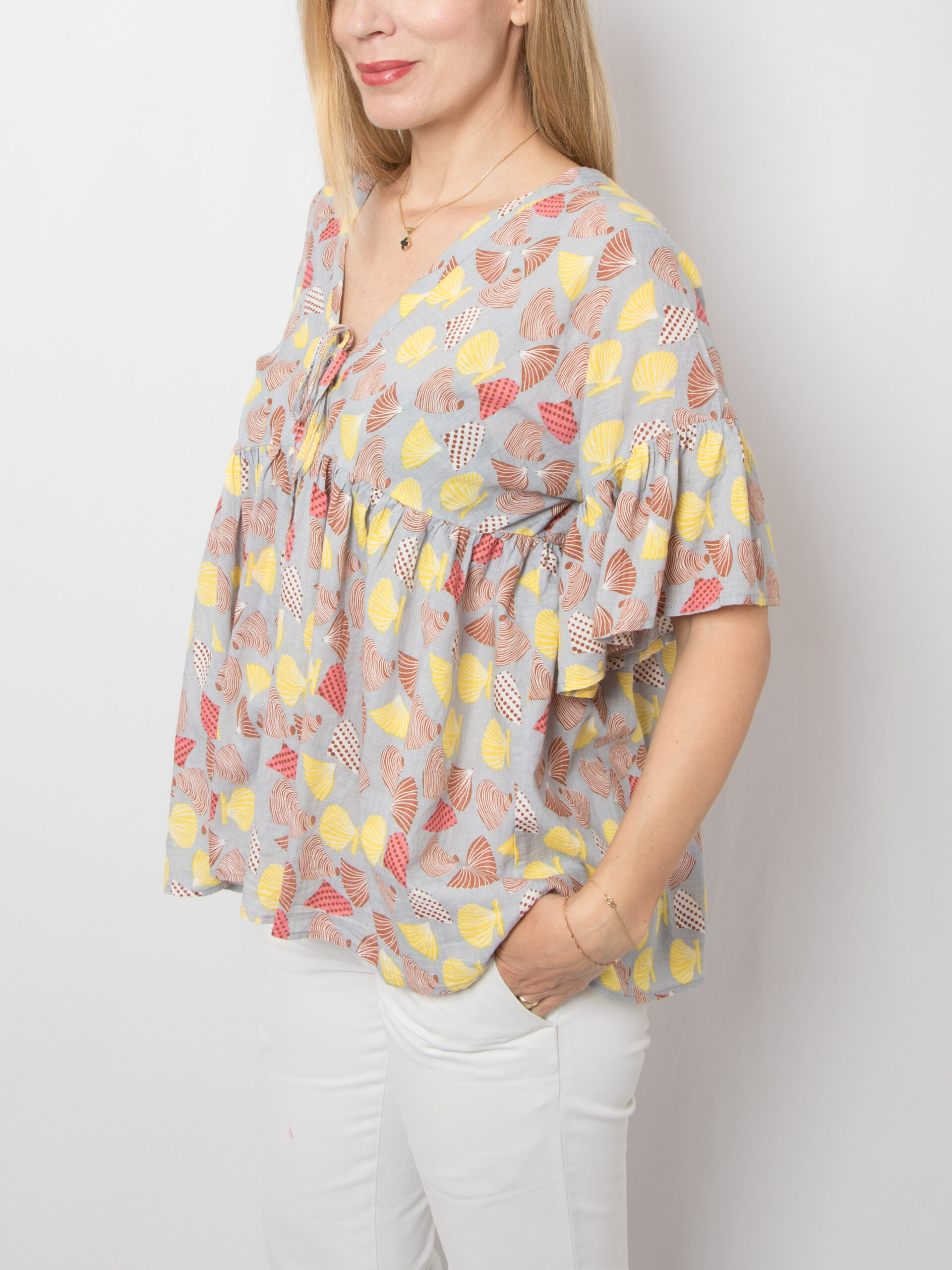 Proposta Shell Ruffle Sleeve Blouse Proposta Shell Ruffle Sleeve Blouse - Image 4