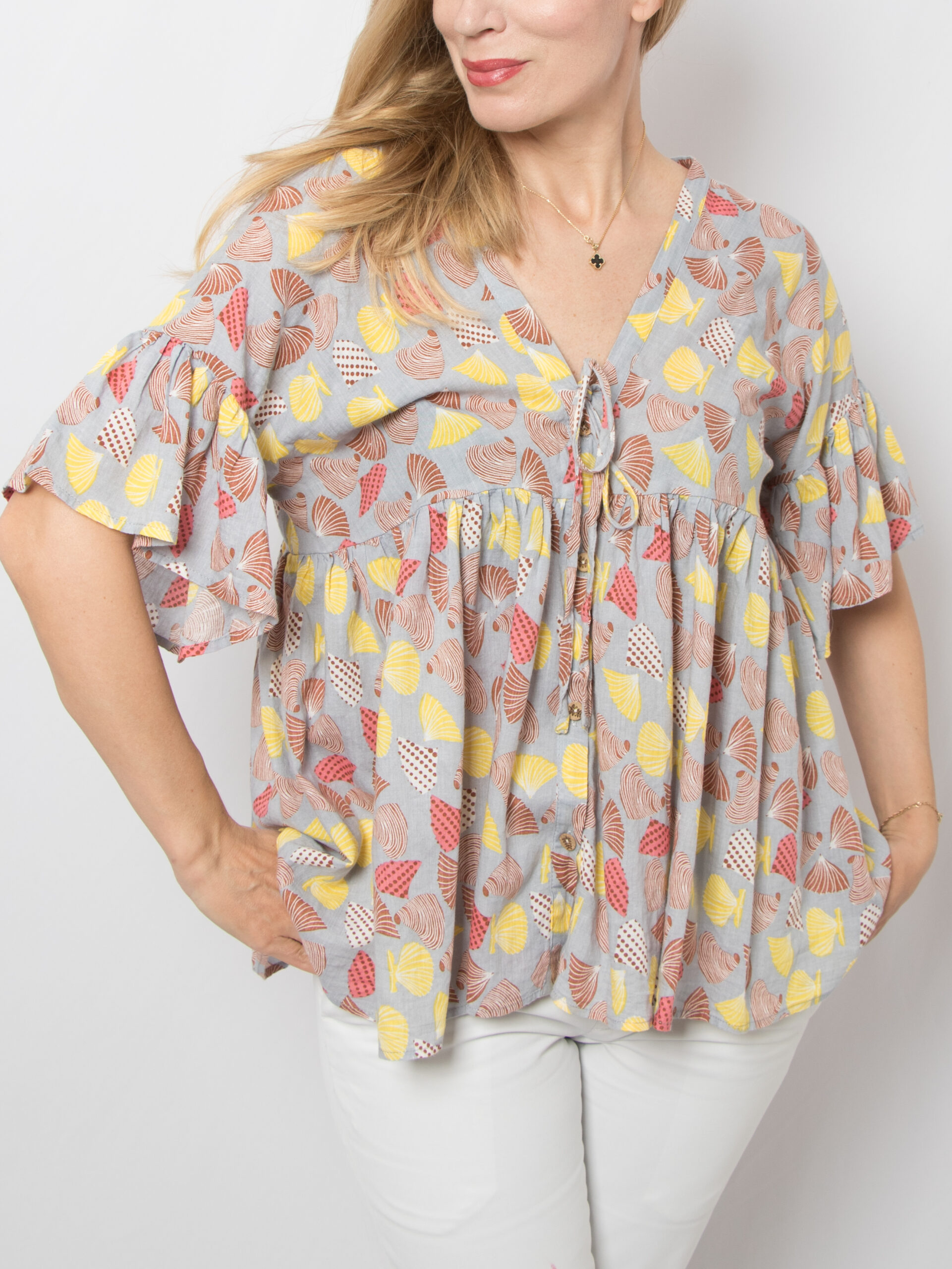 Proposta Shell Ruffle Sleeve Blouse Proposta Shell Ruffle Sleeve Blouse - Image 6