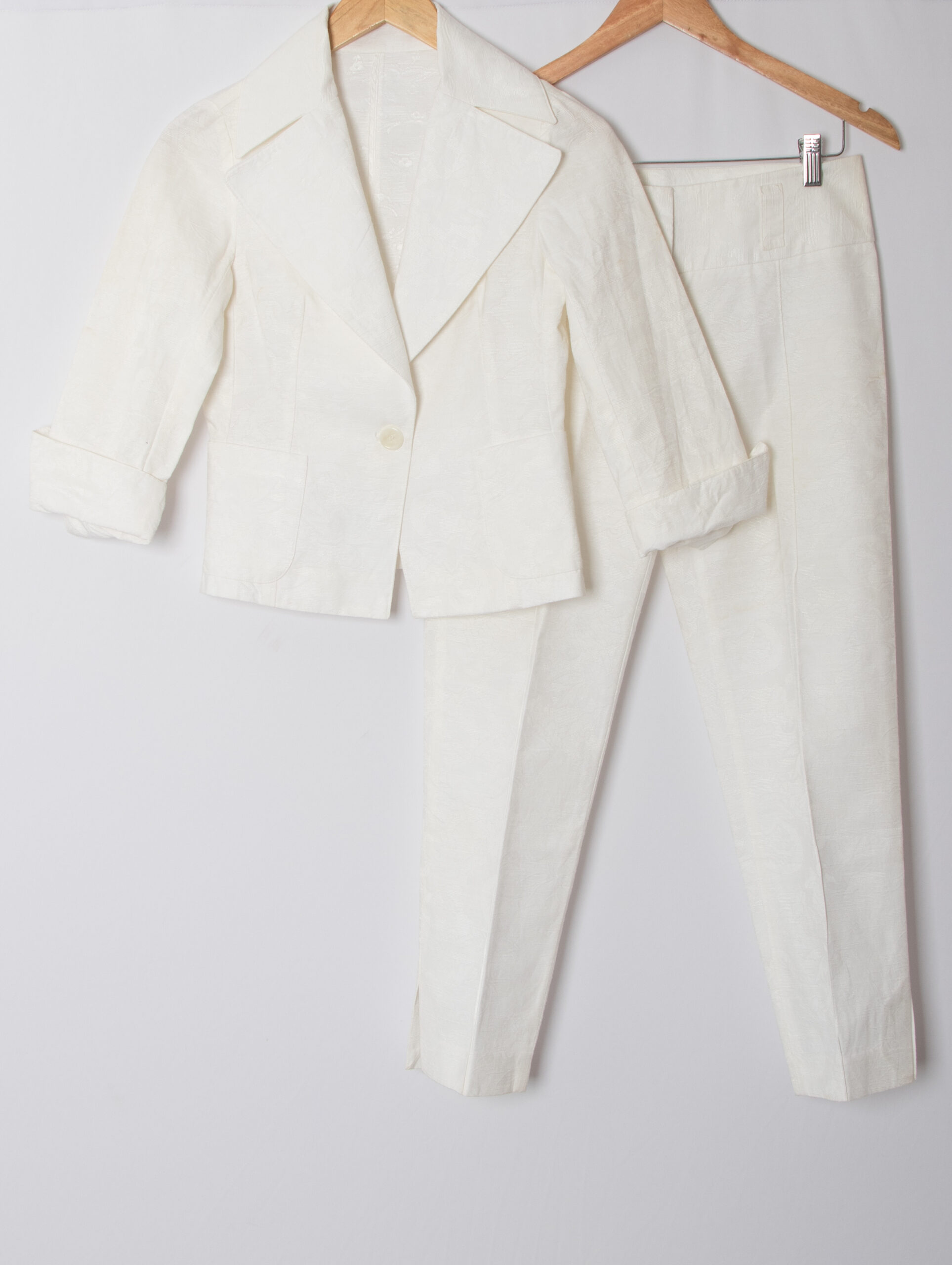 Gruppo B White Brocade Wedding Suit Gruppo B White Brocade Wedding Suit