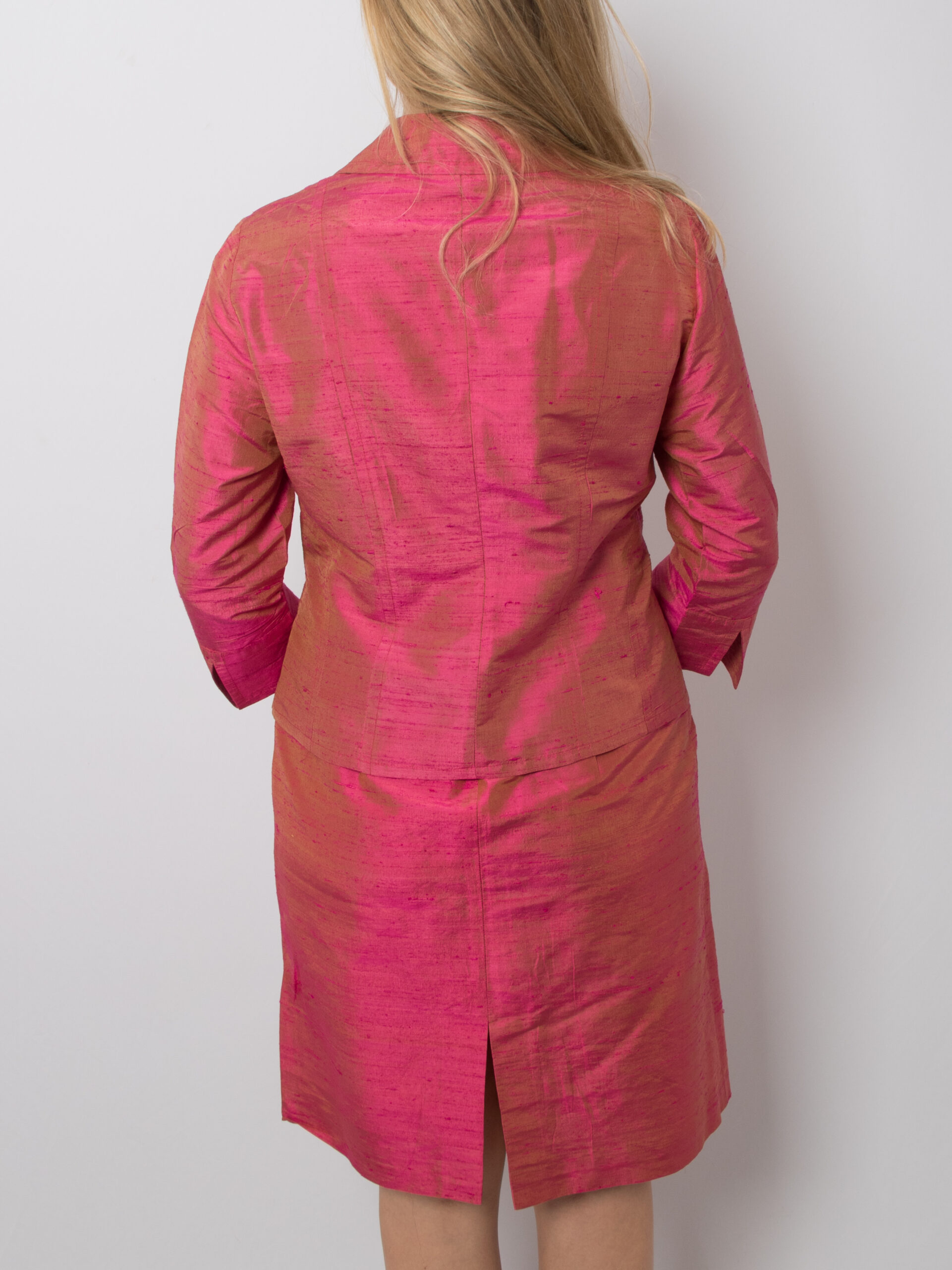 Vintage Dupioni Silk Dress Blazer Set Vintage Dupioni Silk Dress Blazer Set - Image 6