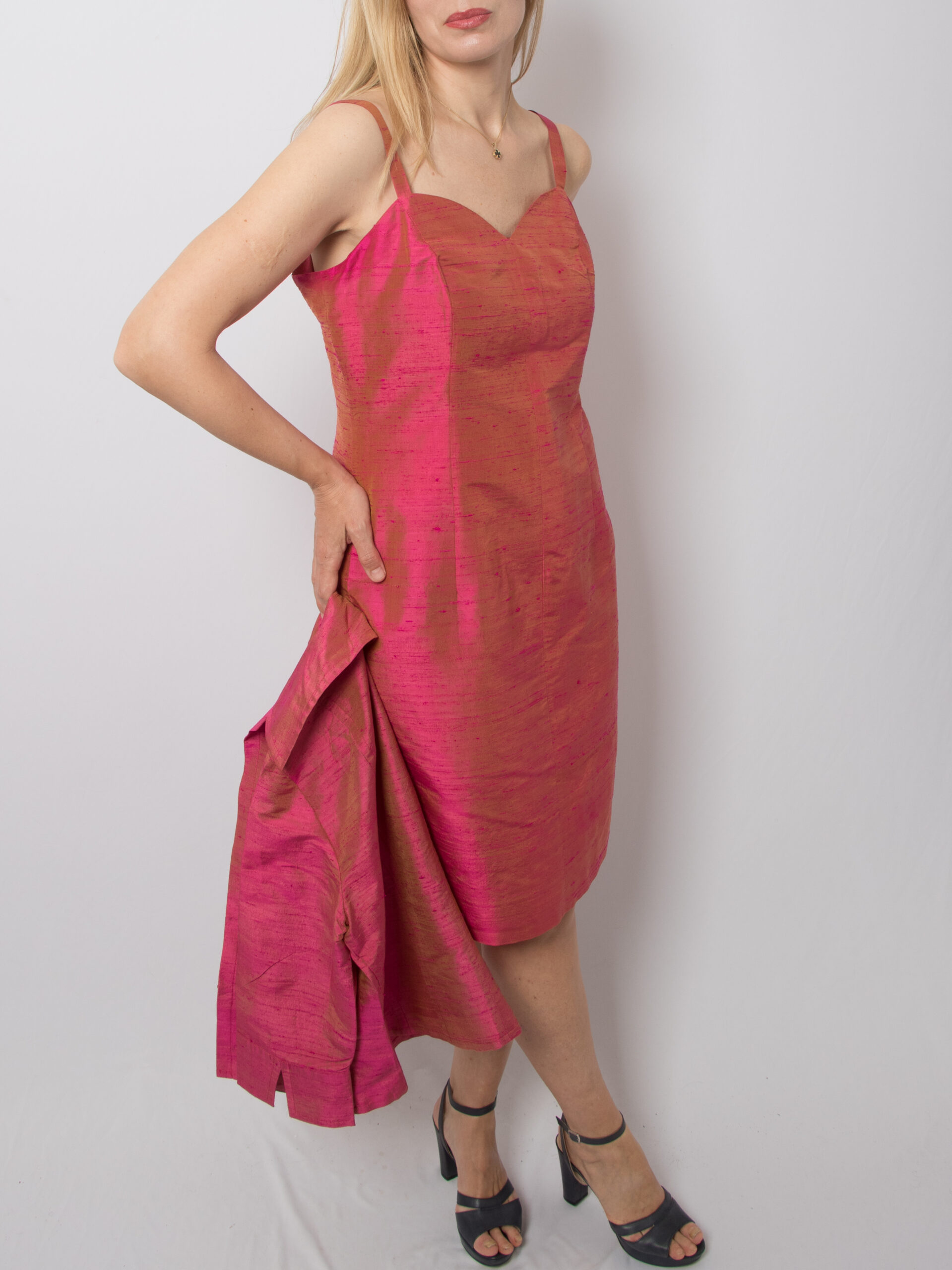 Vintage Dupioni Silk Dress Blazer Set Vintage Dupioni Silk Dress Blazer Set - Image 7