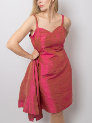 Vintage Dupioni Silk Dress Blazer Set