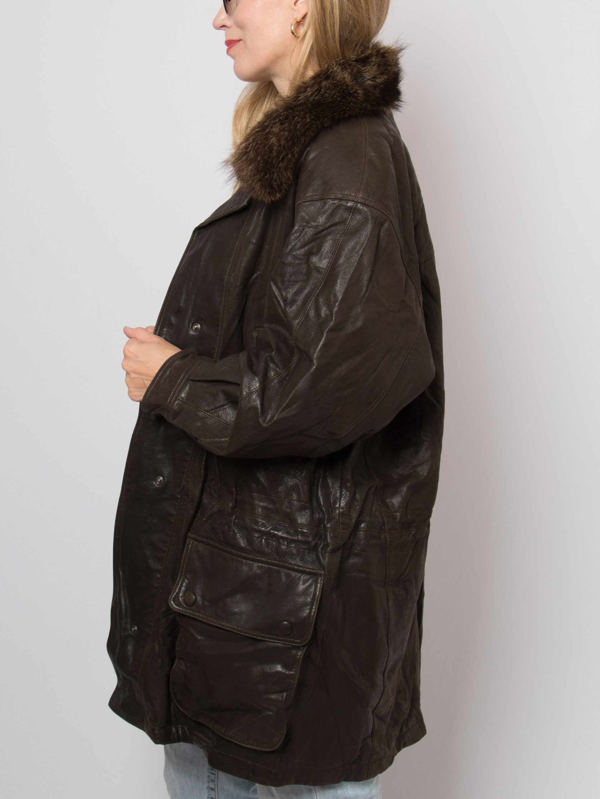 90s Waxed Leather Parka JOBIS 90s Waxed Leather Parka JOBIS - Image 4