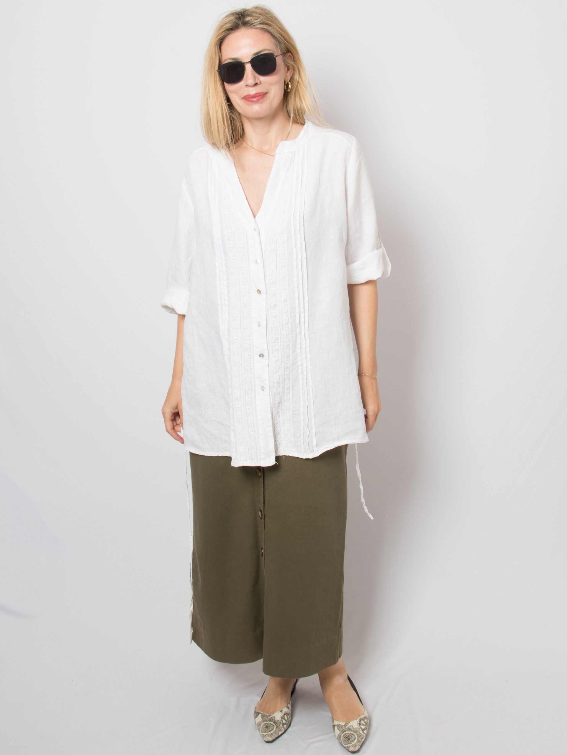 Vitnage Lina Tomei White Linen Tunic Vitnage Lina Tomei White Linen Tunic