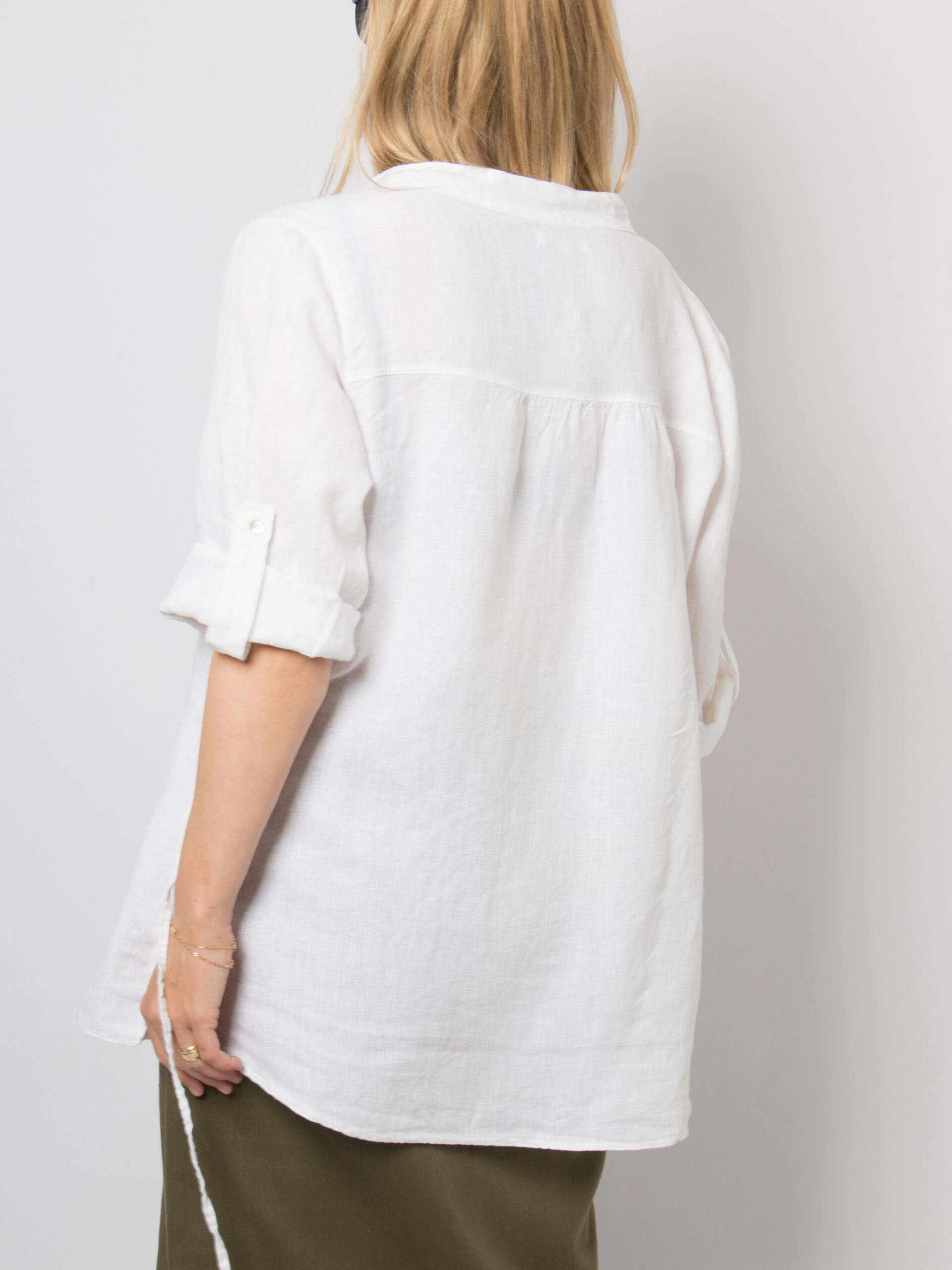 Vitnage Lina Tomei White Linen Tunic Vitnage Lina Tomei White Linen Tunic - Image 4