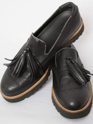 HOGAN Black Leather Loafers