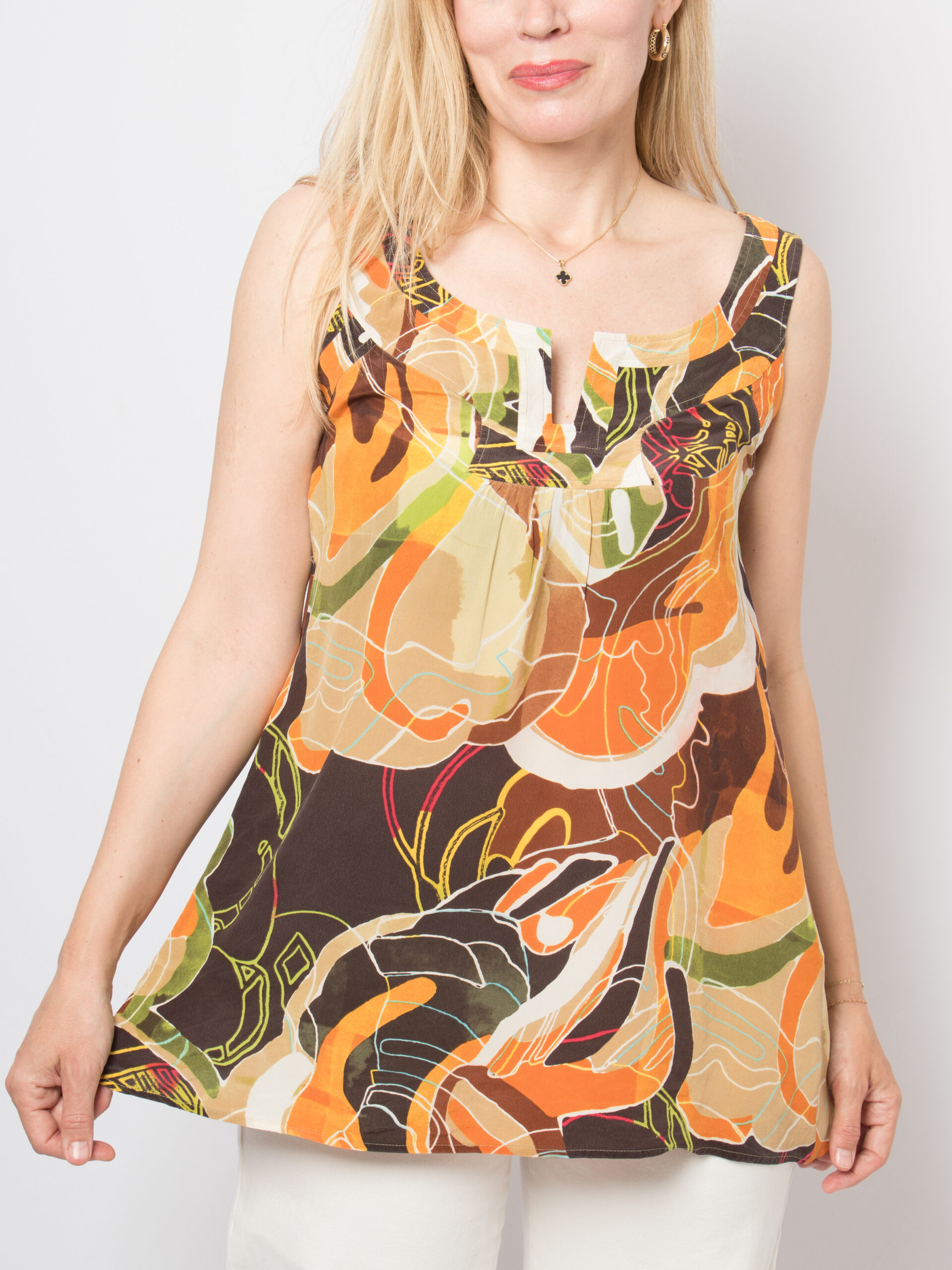 Escada Abstract Silk Top Escada Abstract Silk Top - Image 2