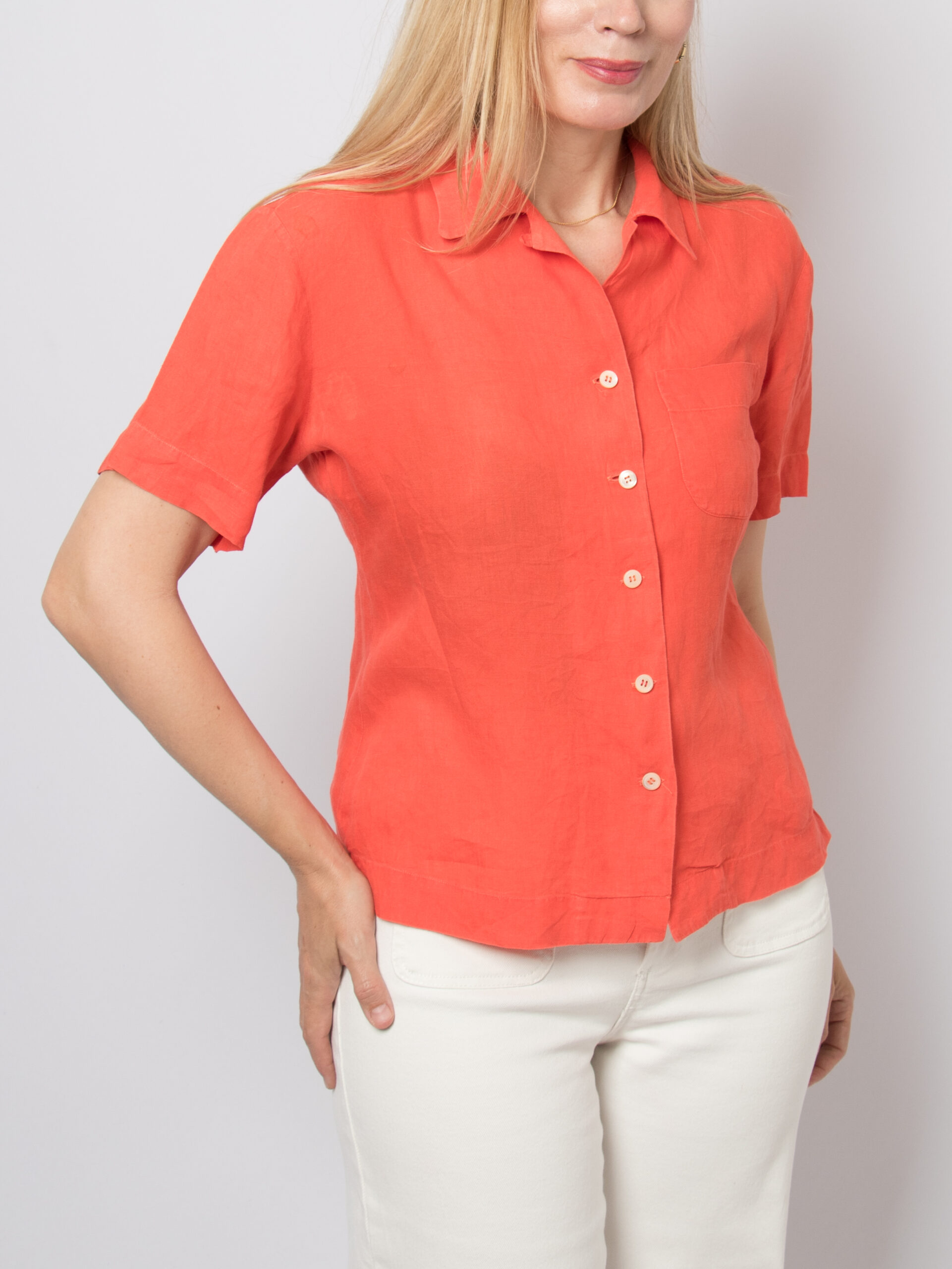 Vintage MAX MARA Red Linen Blouse Vintage MAX MARA Red Linen Blouse