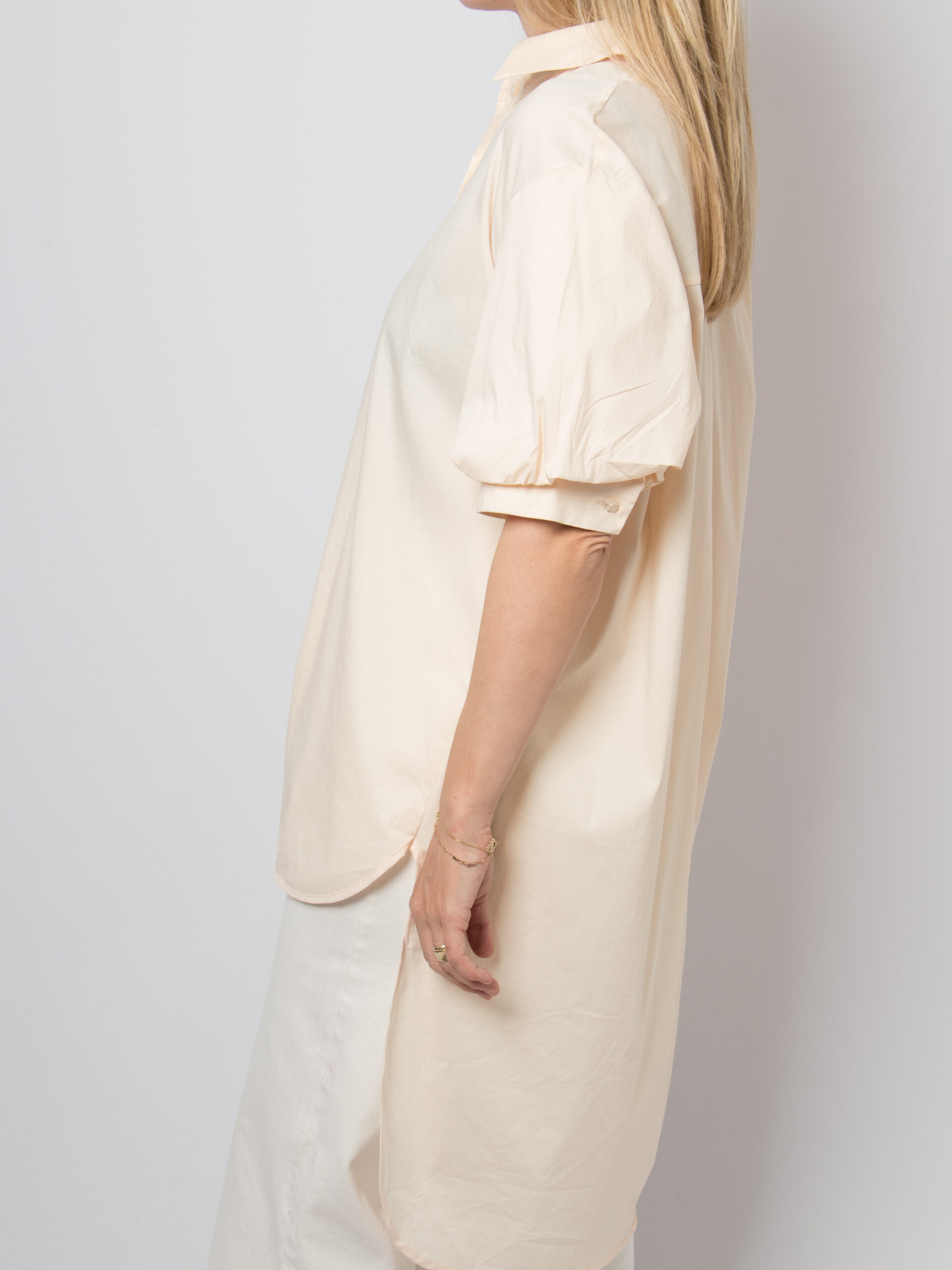 Alba Moda Oversized Blush Cotton Tunic Shirt Alba Moda Oversized Blush Cotton Tunic Shirt - Image 3