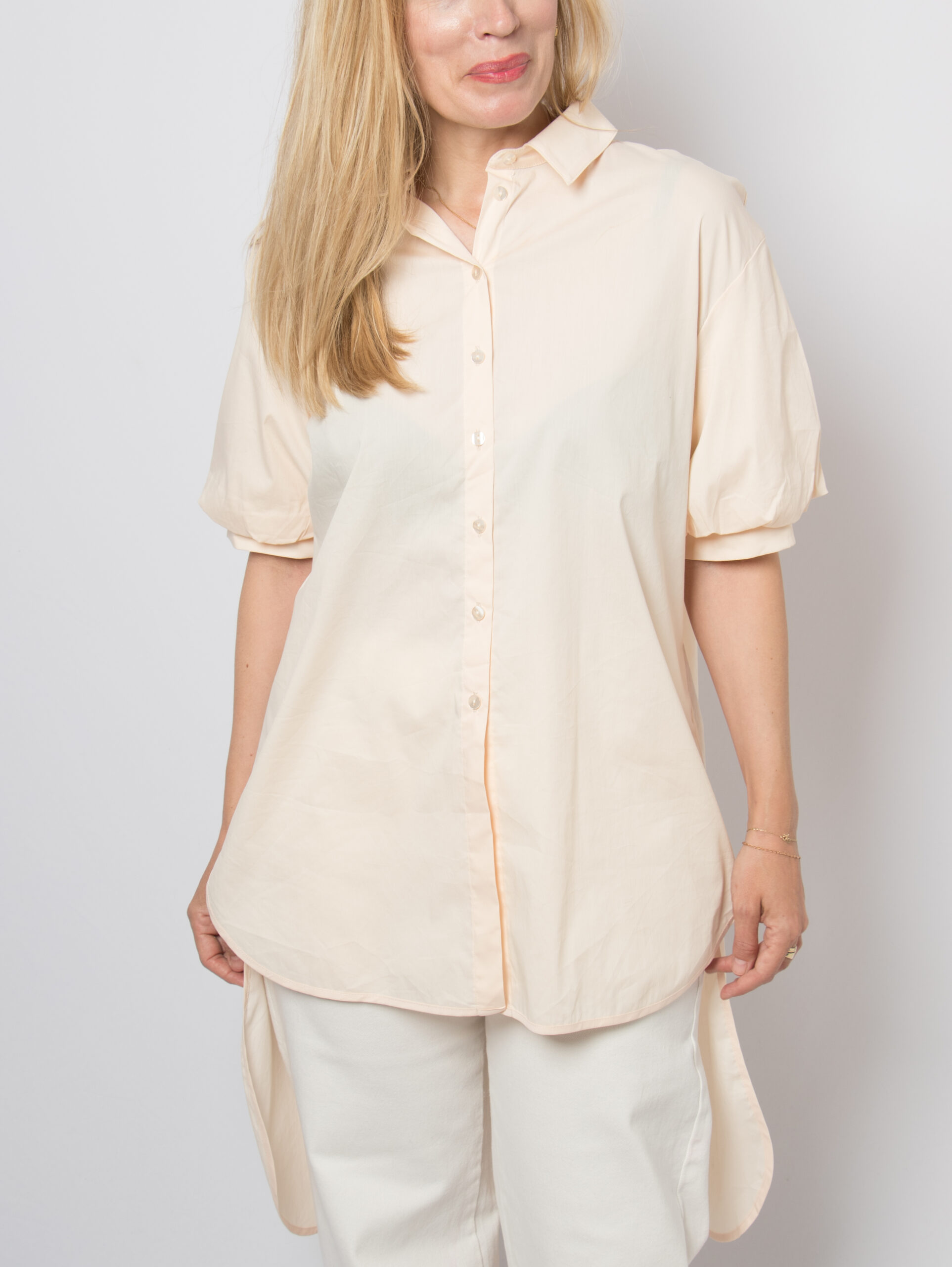 Alba Moda Oversized Blush Cotton Tunic Shirt Alba Moda Oversized Blush Cotton Tunic Shirt - Image 6