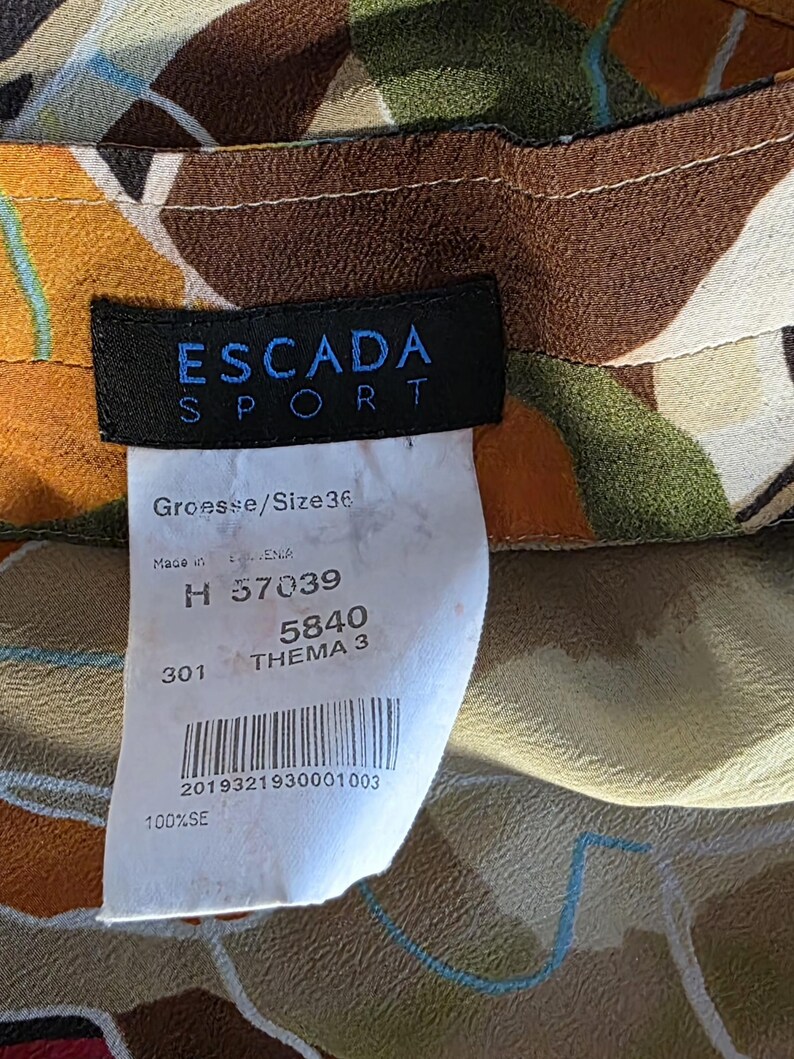 Escada Abstract Silk Top Escada Abstract Silk Top - Image 7