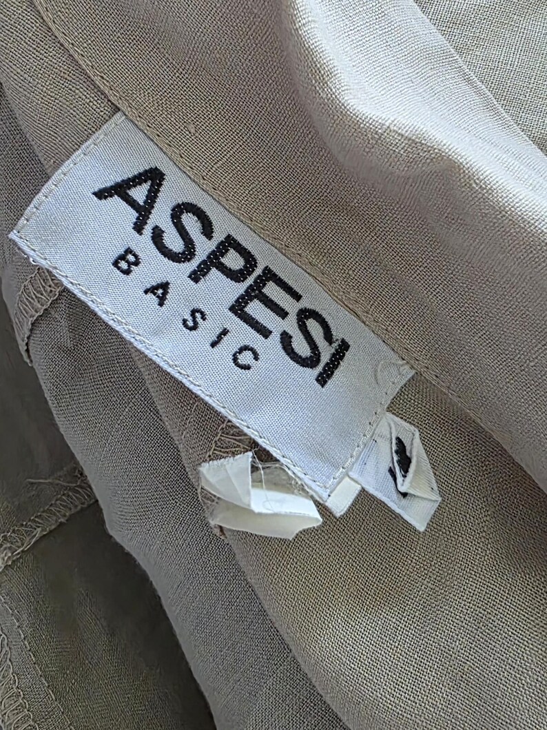 ASPESI Vintage Khaki Linen Shirt ASPESI Vintage Khaki Linen Shirt - Image 7