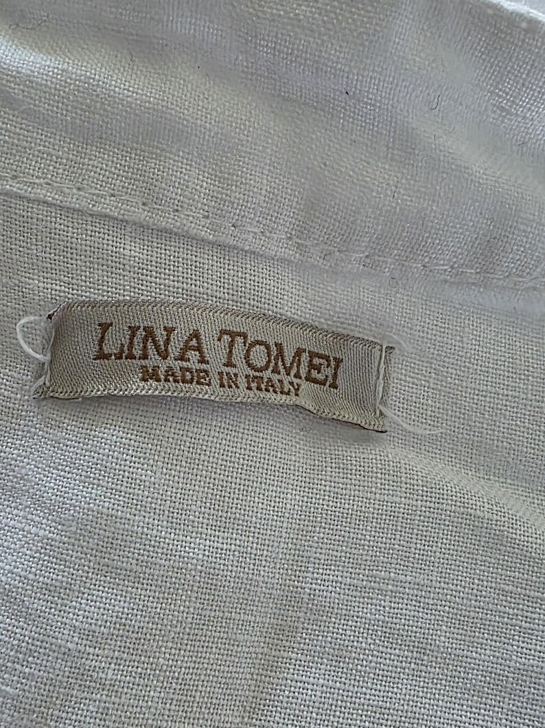 Vitnage Lina Tomei White Linen Tunic Vitnage Lina Tomei White Linen Tunic - Image 9