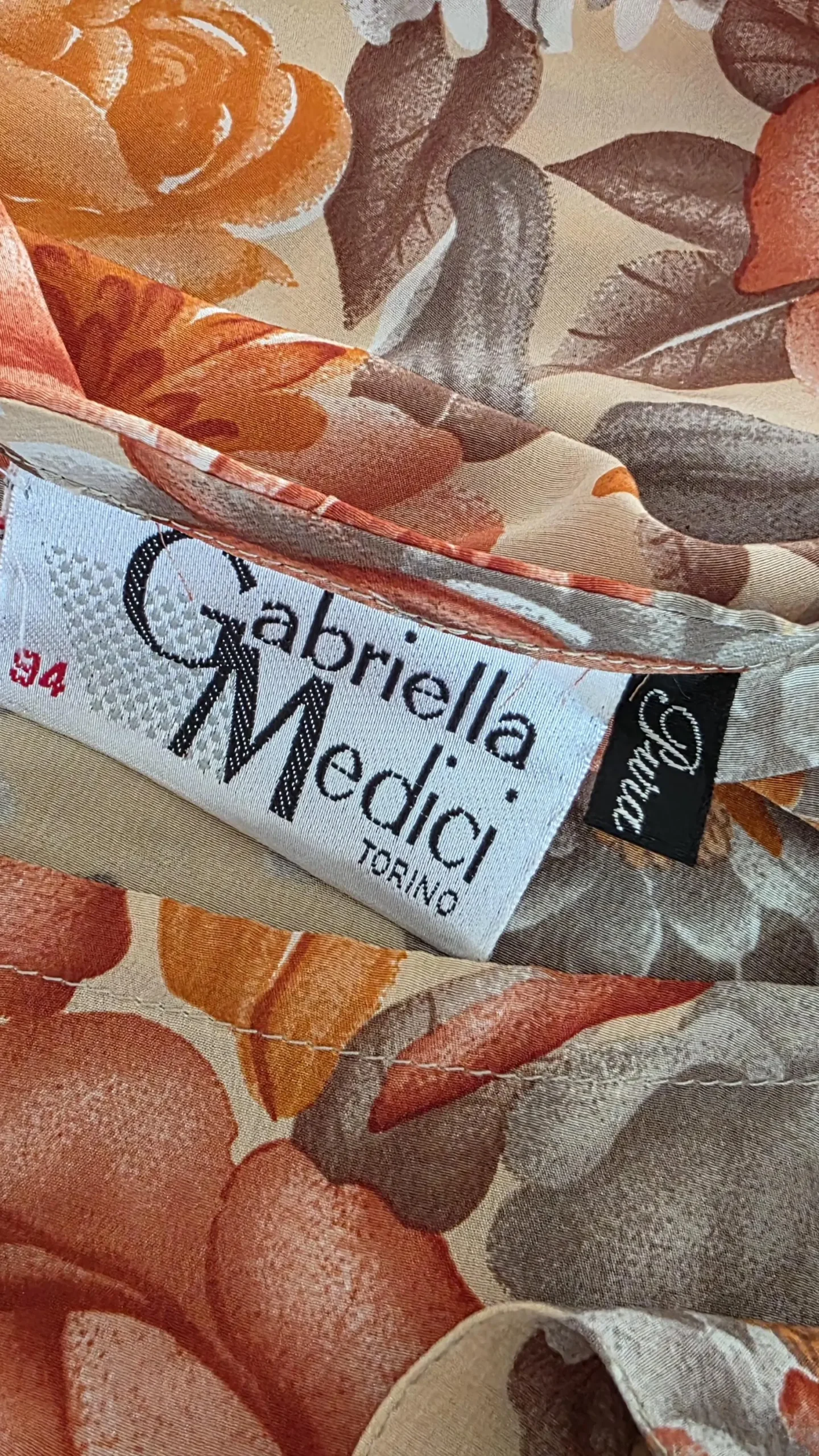 Gabriella Medici Vintage Floral Silk Dress Gabriella Medici Vintage Floral Silk Dress - Image 6