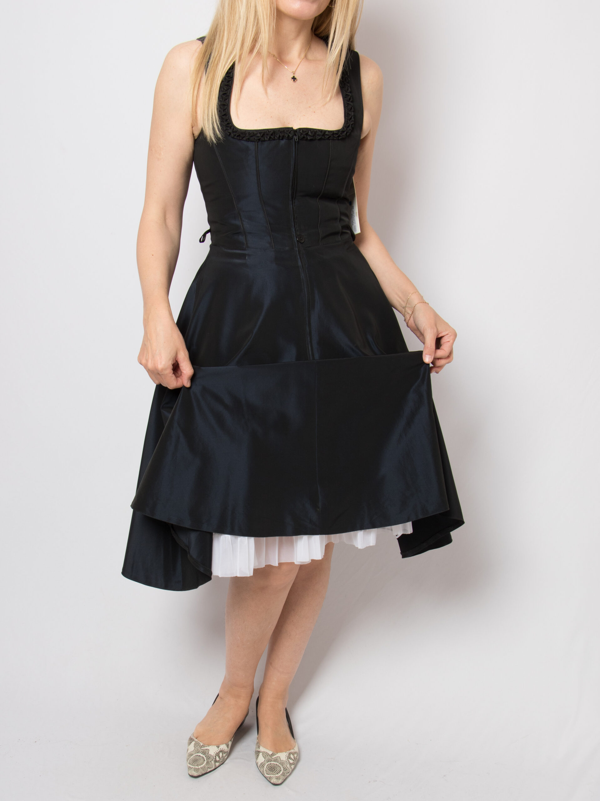 Vintage GEID Silk Dirndl Dress Vintage GEID Silk Dirndl Dress - Image 2