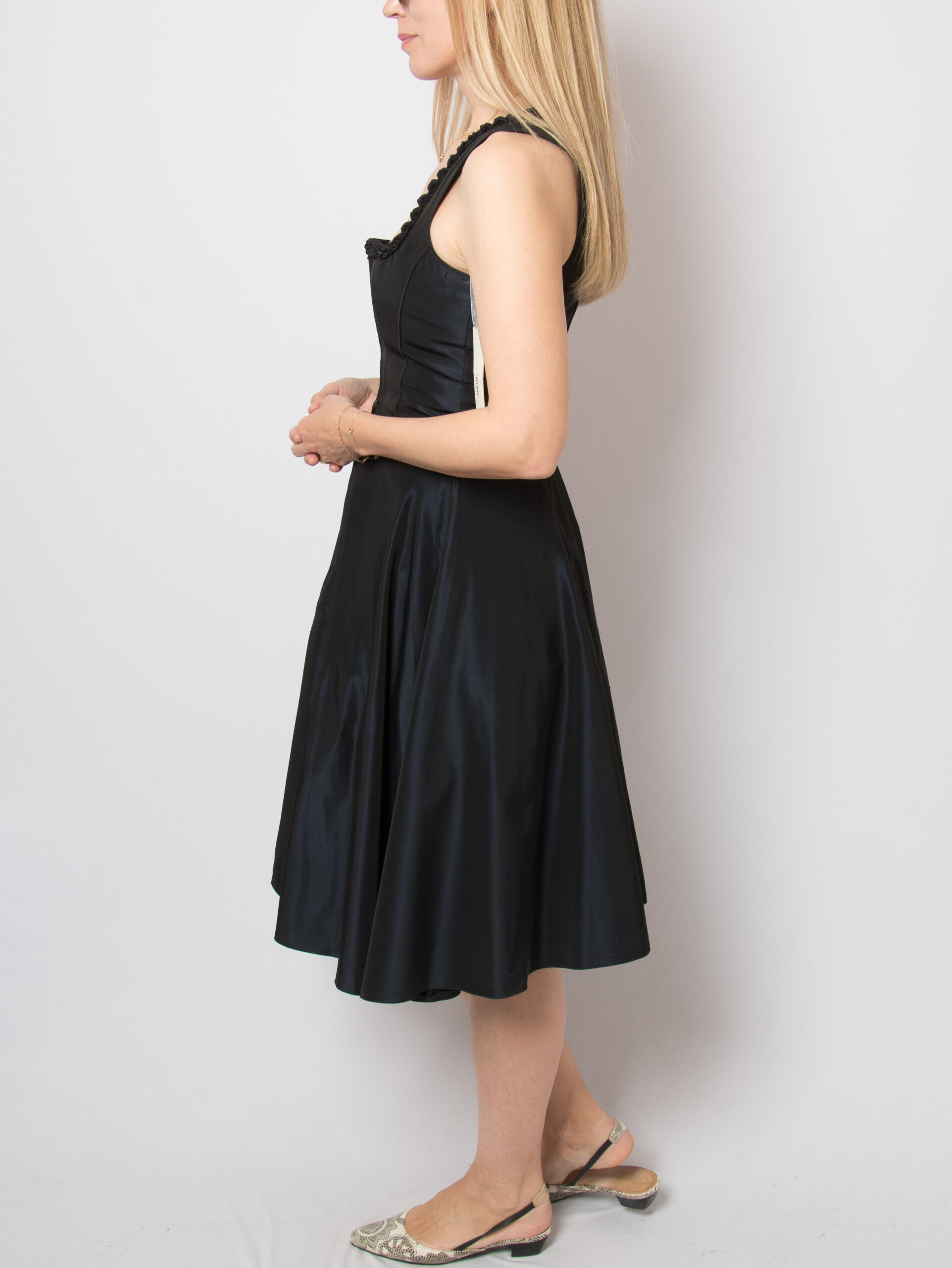 Vintage GEID Silk Dirndl Dress Vintage GEID Silk Dirndl Dress - Image 3