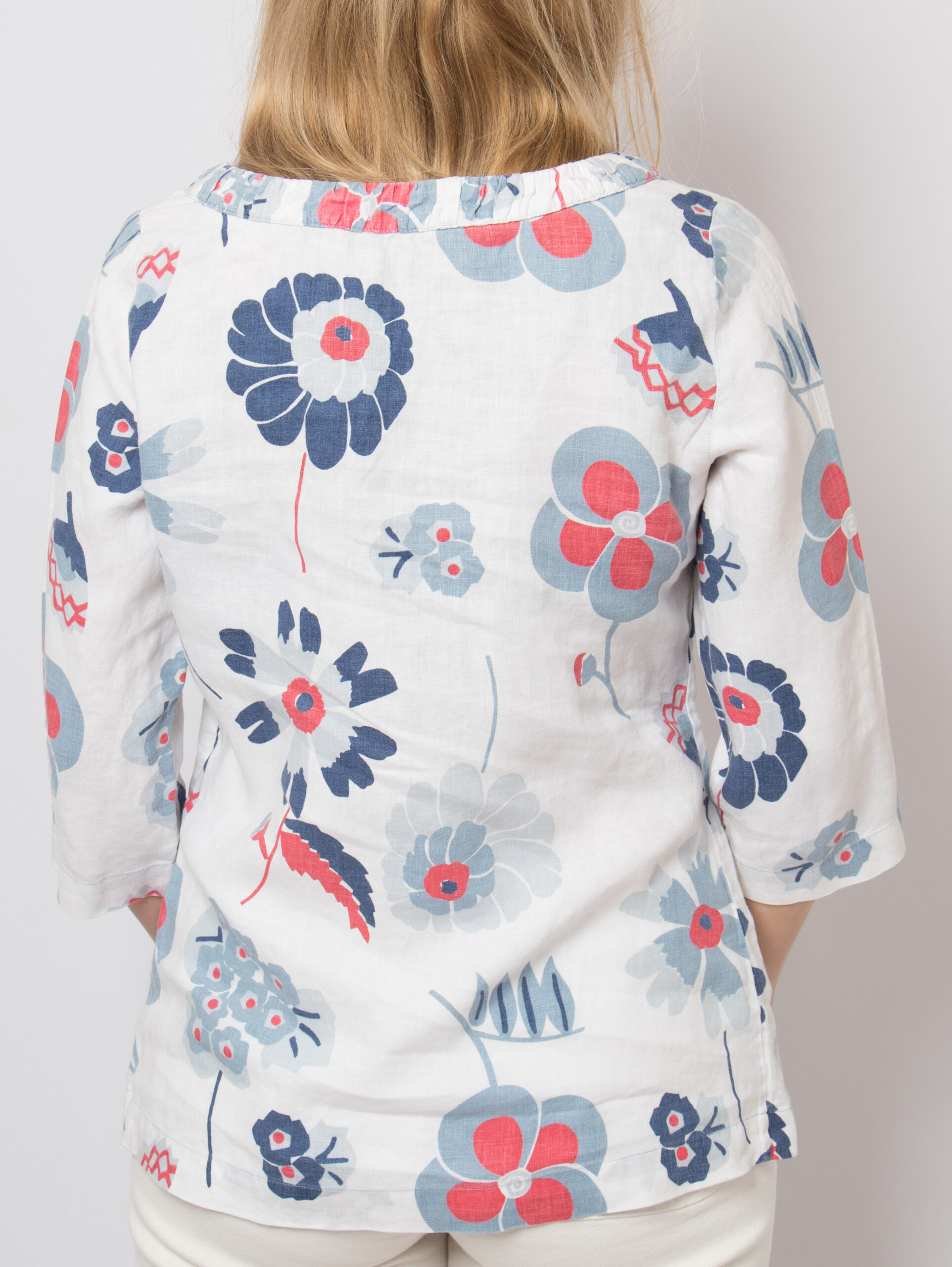 Y2K BODEN Floral Linen Blouse Y2K BODEN Floral Linen Blouse - Image 4