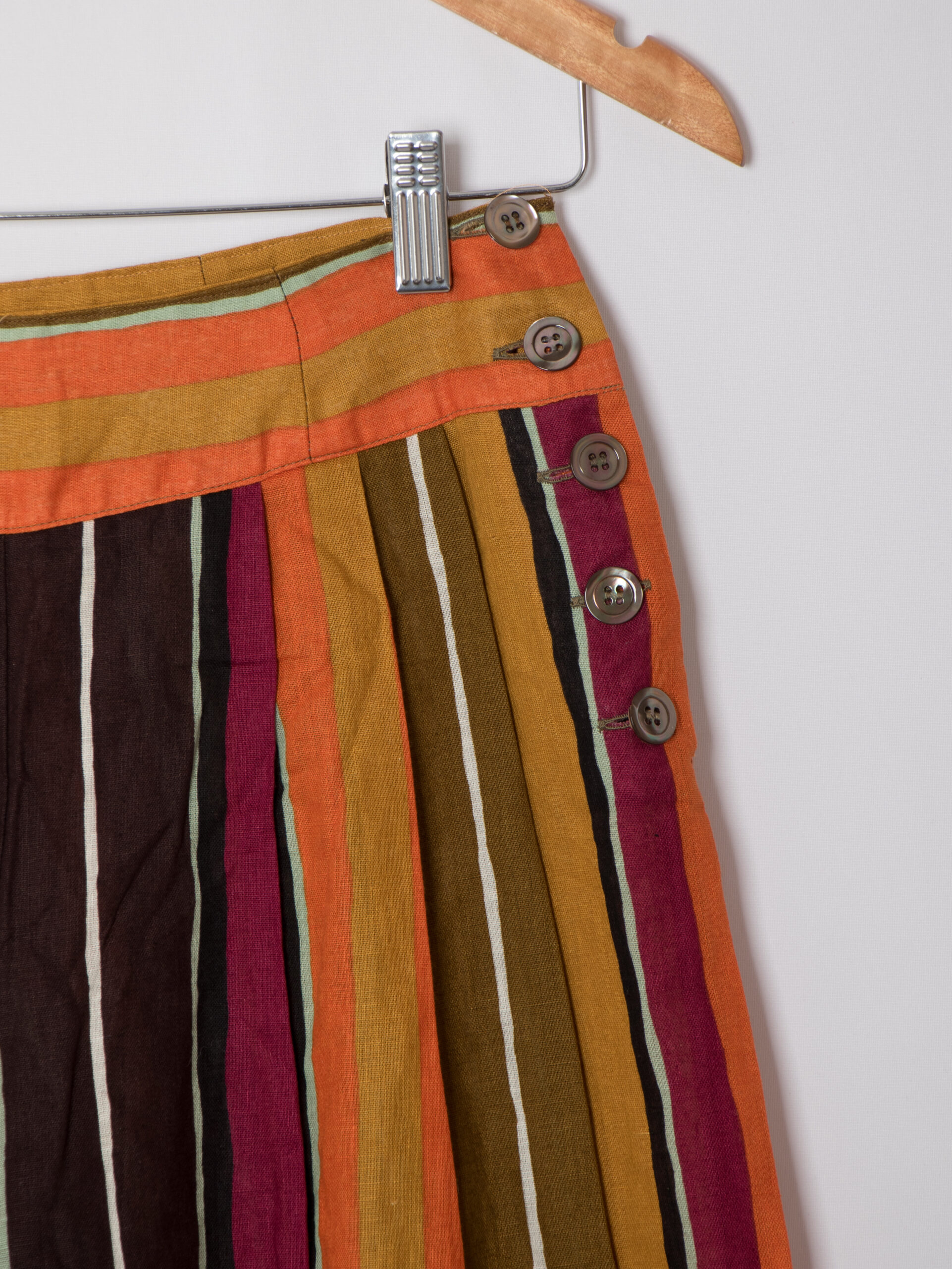 Vintage Linen Cotton Wide Leg Culottes Vintage Linen Cotton Wide Leg Culottes - Image 3