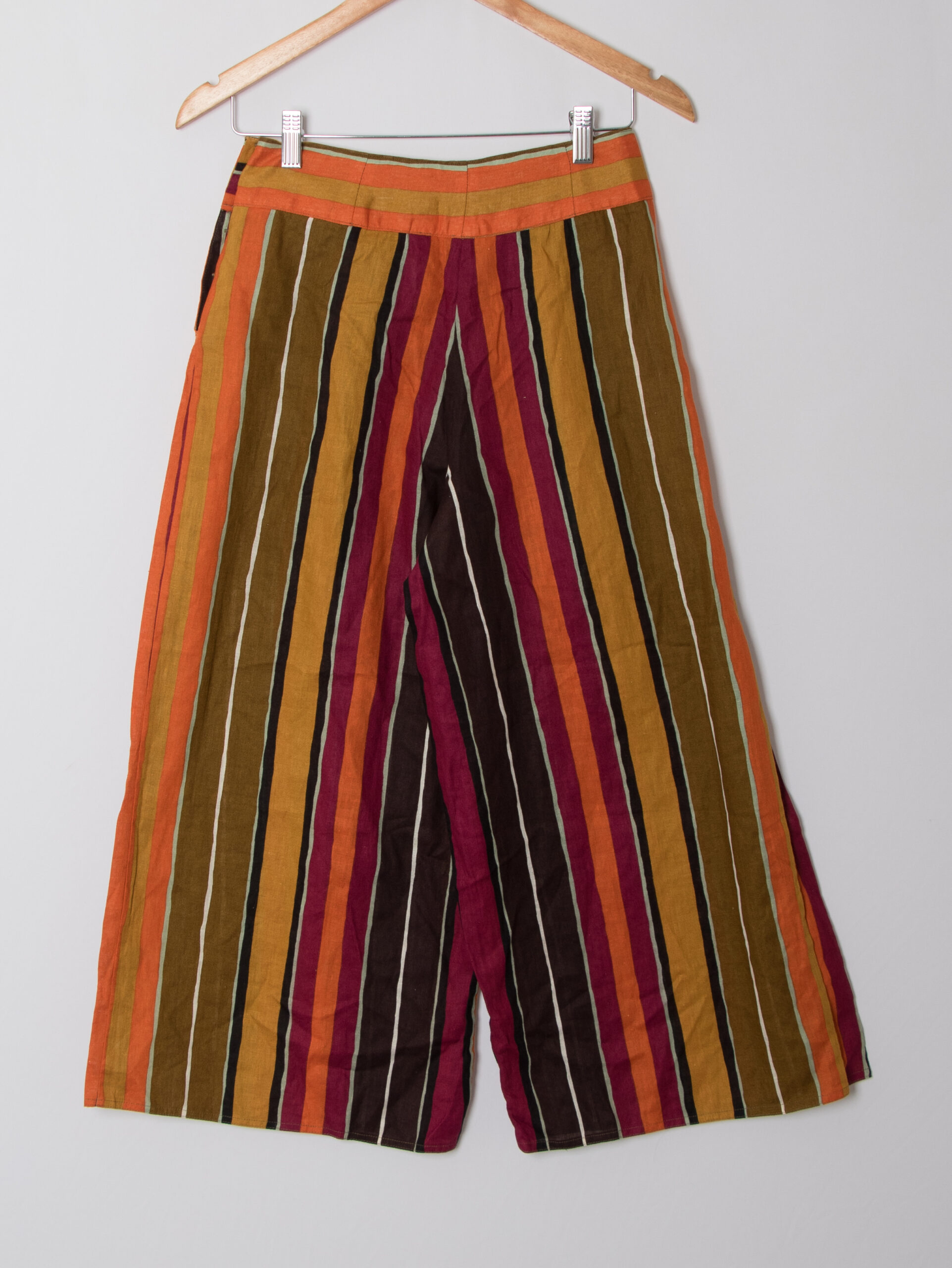 Vintage Linen Cotton Wide Leg Culottes Vintage Linen Cotton Wide Leg Culottes - Image 5